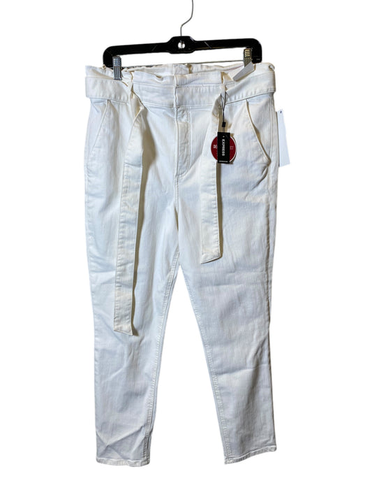 Jeans Skinny By Express In White Denim, Size: 12