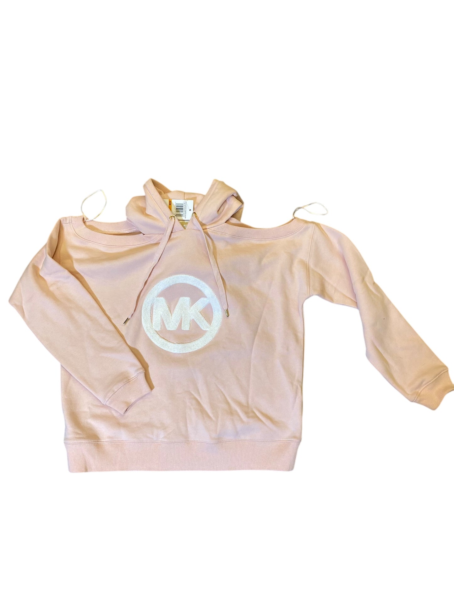 Sweatshirt Hoodie By Michael By Michael Kors In Peach, Size: S