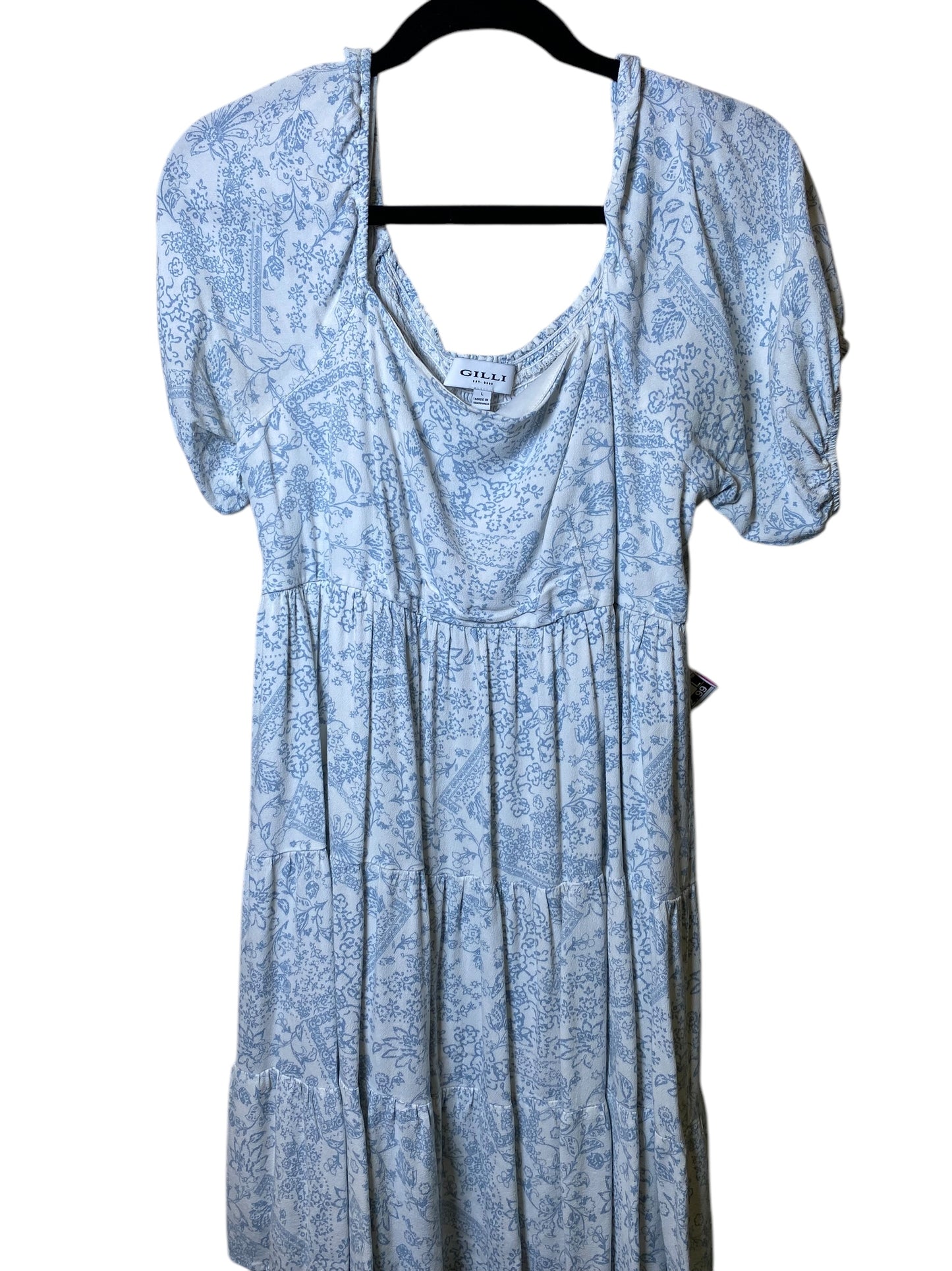 Dress Casual Short By Gilli In Blue & White, Size: L