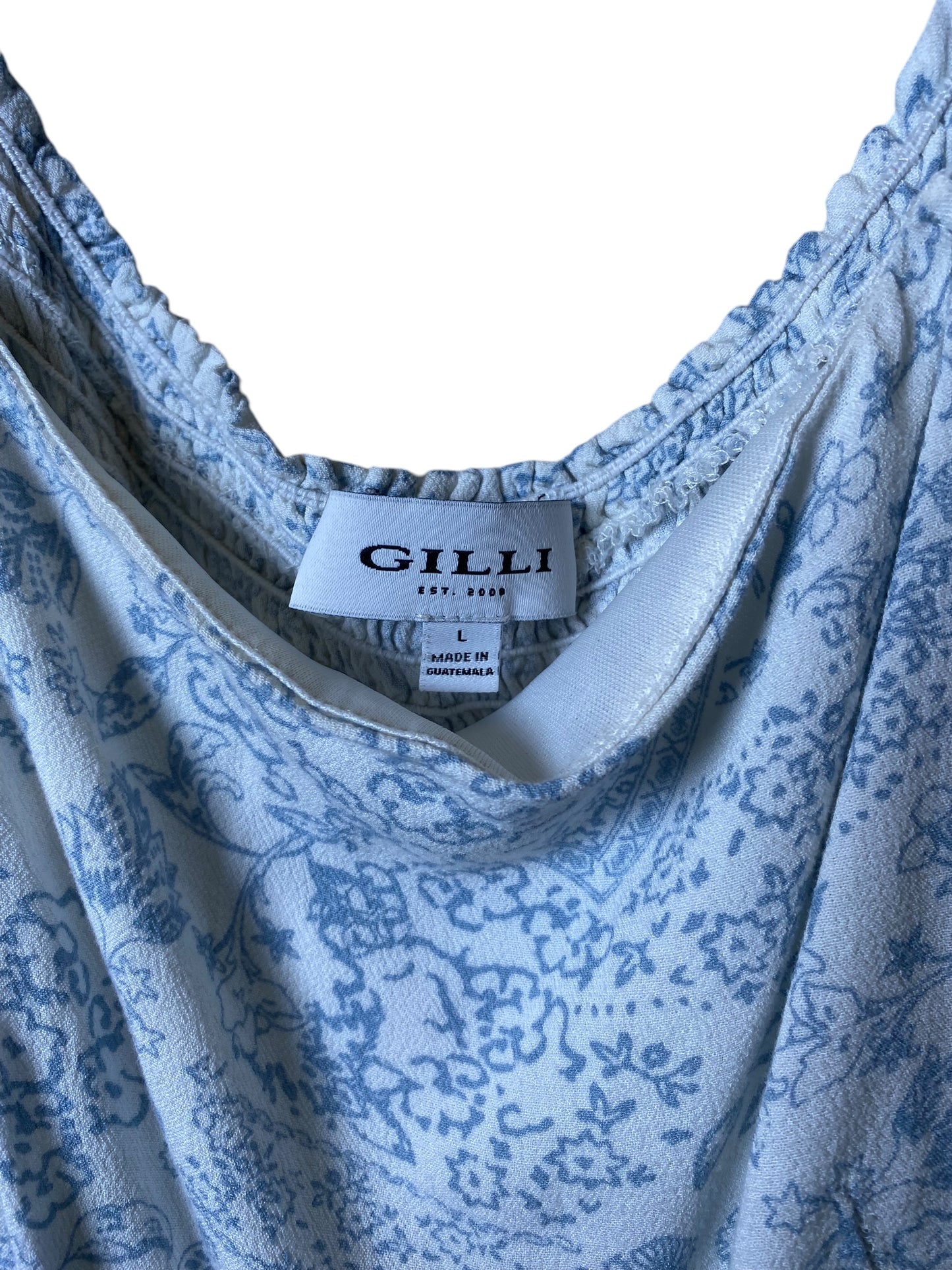 Dress Casual Short By Gilli In Blue & White, Size: L