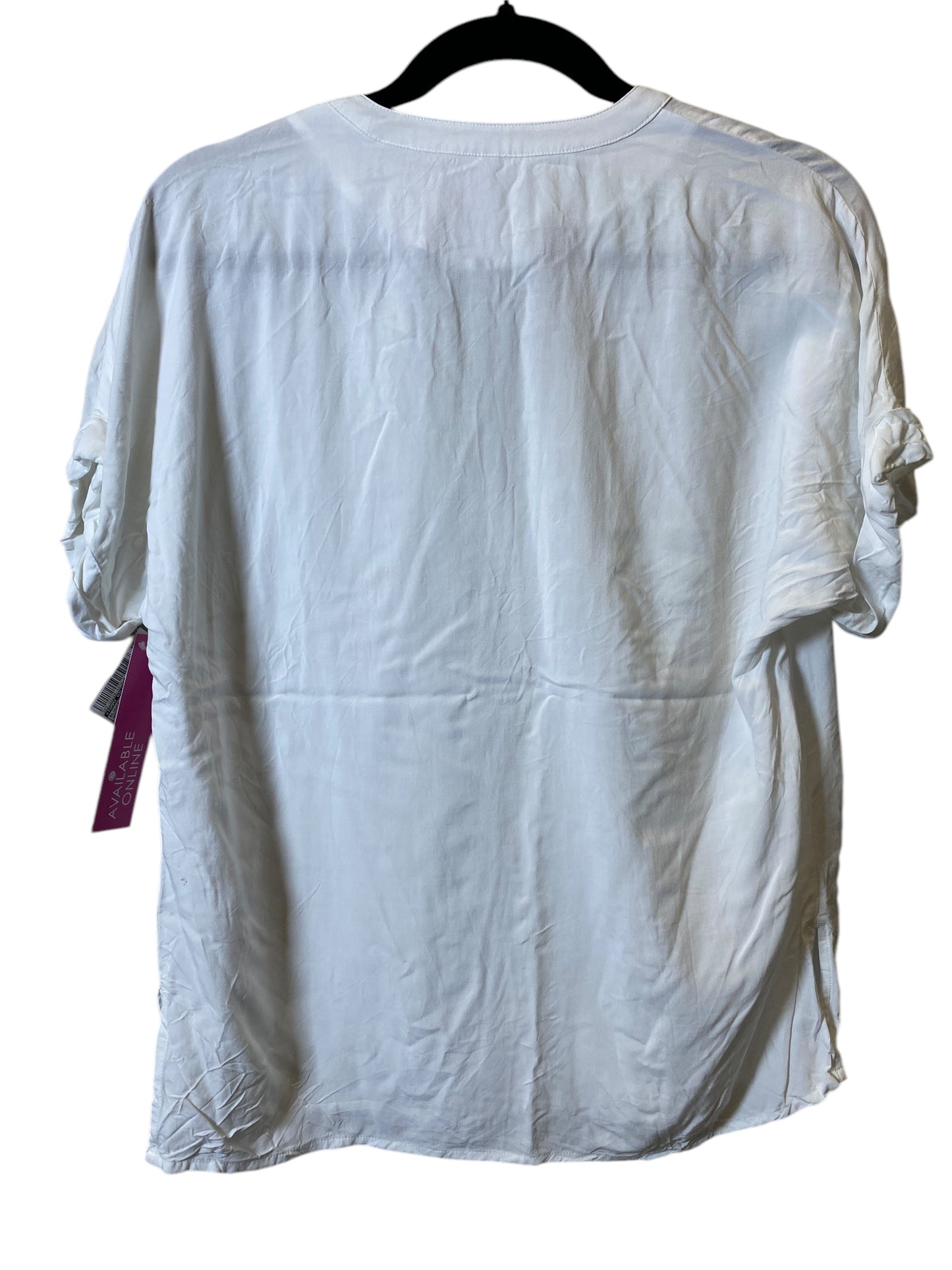 Blouse Short Sleeve By Tommy Hilfiger In White, Size: Xs