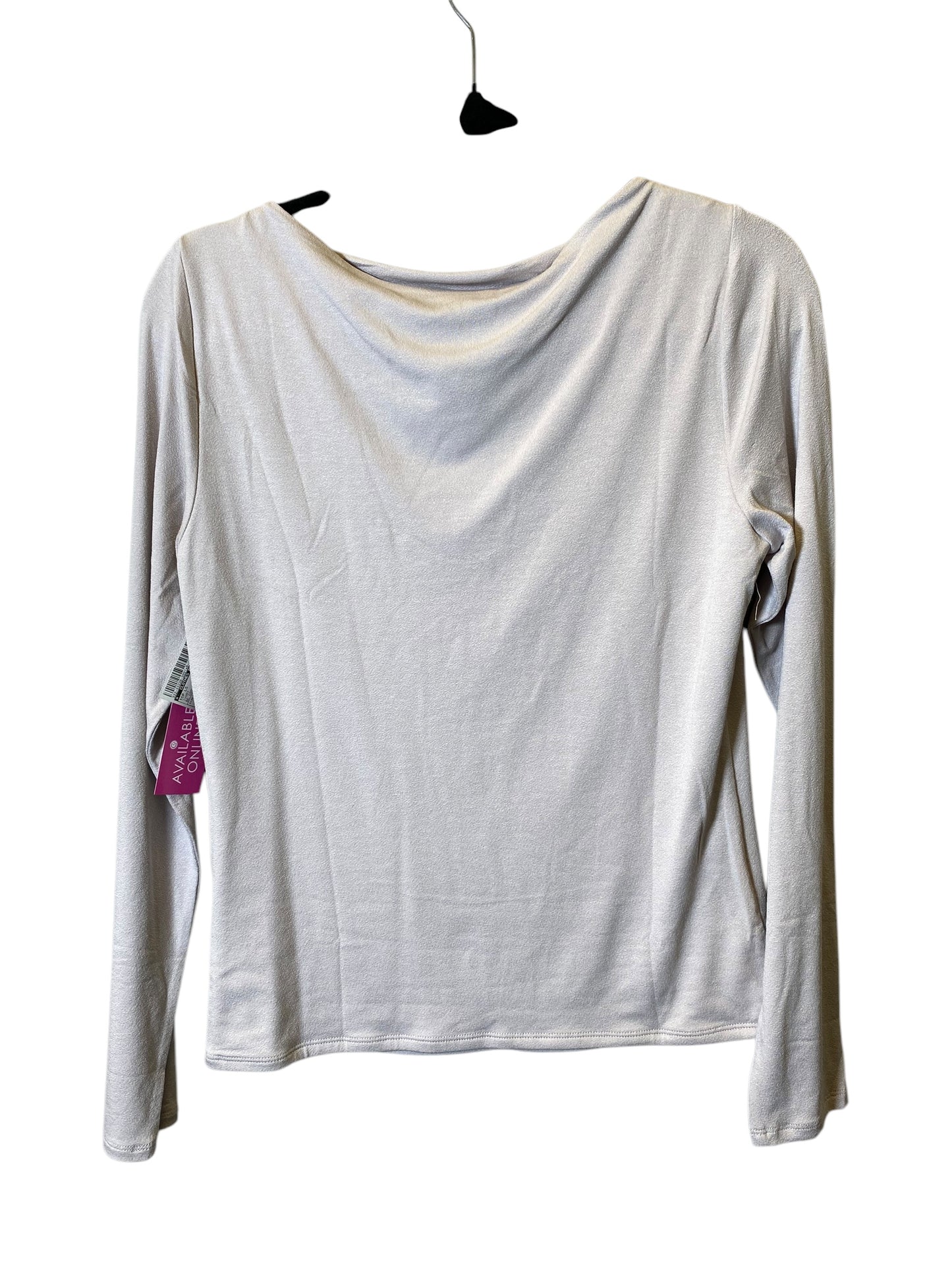 Top Long Sleeve By Clothes Mentor In Ivory, Size: L