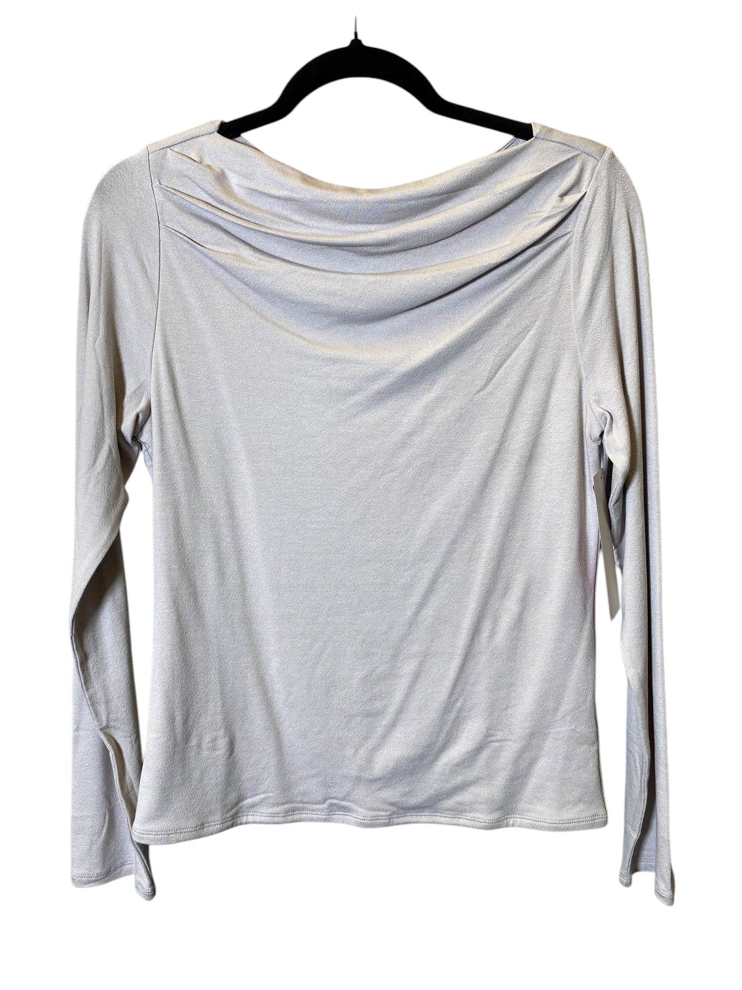 Top Long Sleeve By Clothes Mentor In Ivory, Size: L