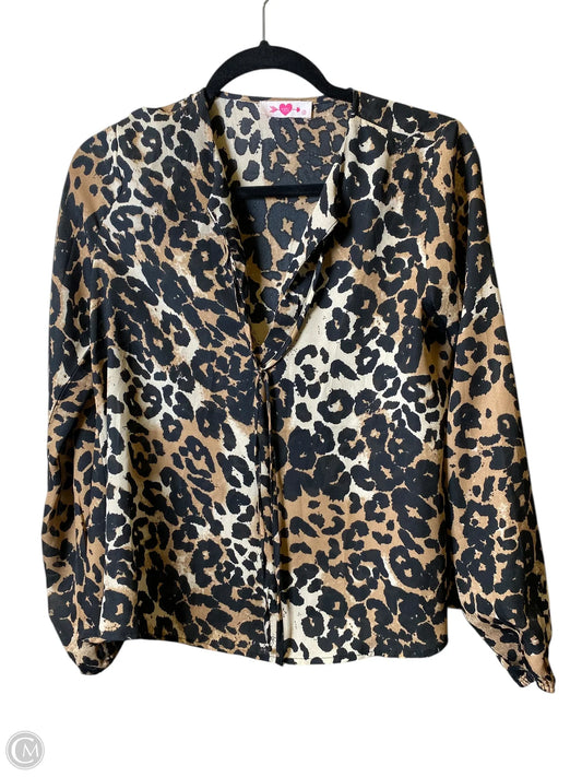 Top Long Sleeve By Buddy Love In Animal Print, Size: Xs