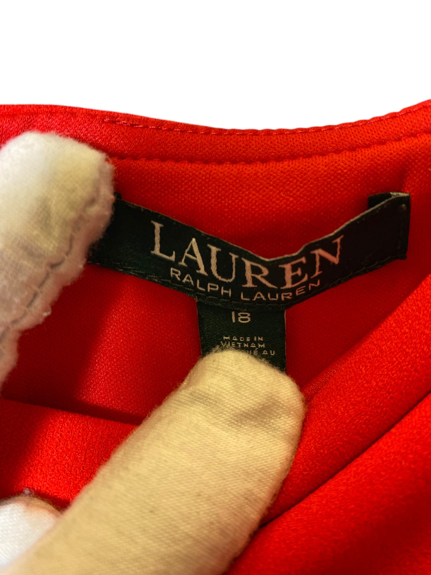 Dress Party Short By Lauren By Ralph Lauren In Red, Size: 18