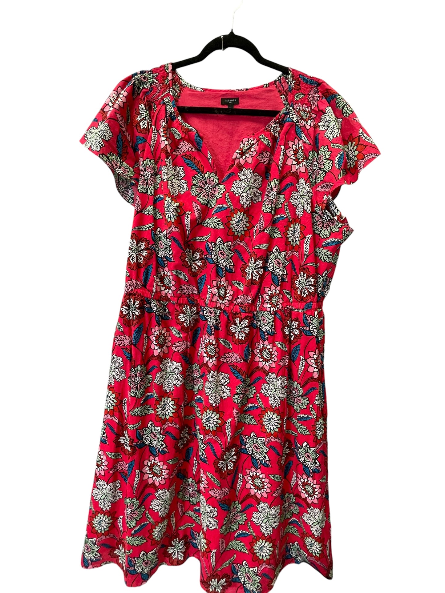 Dress Casual Midi By Talbots In Floral Print, Size: 2x