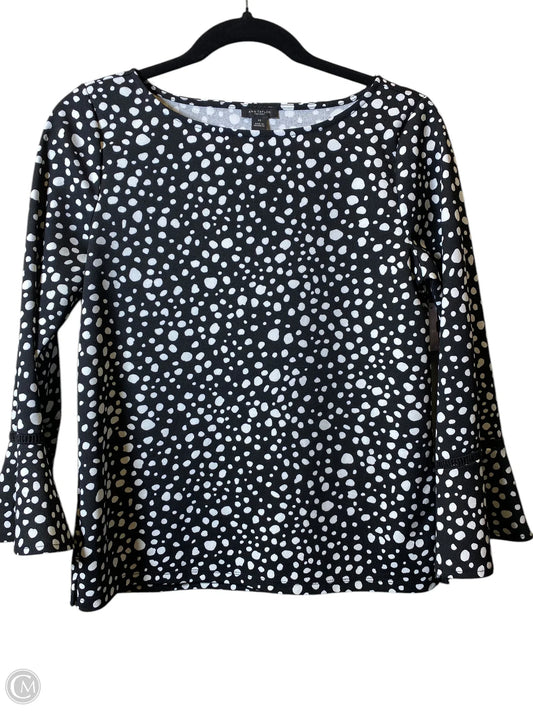 Top Long Sleeve By Ann Taylor In Black & White, Size: Xs