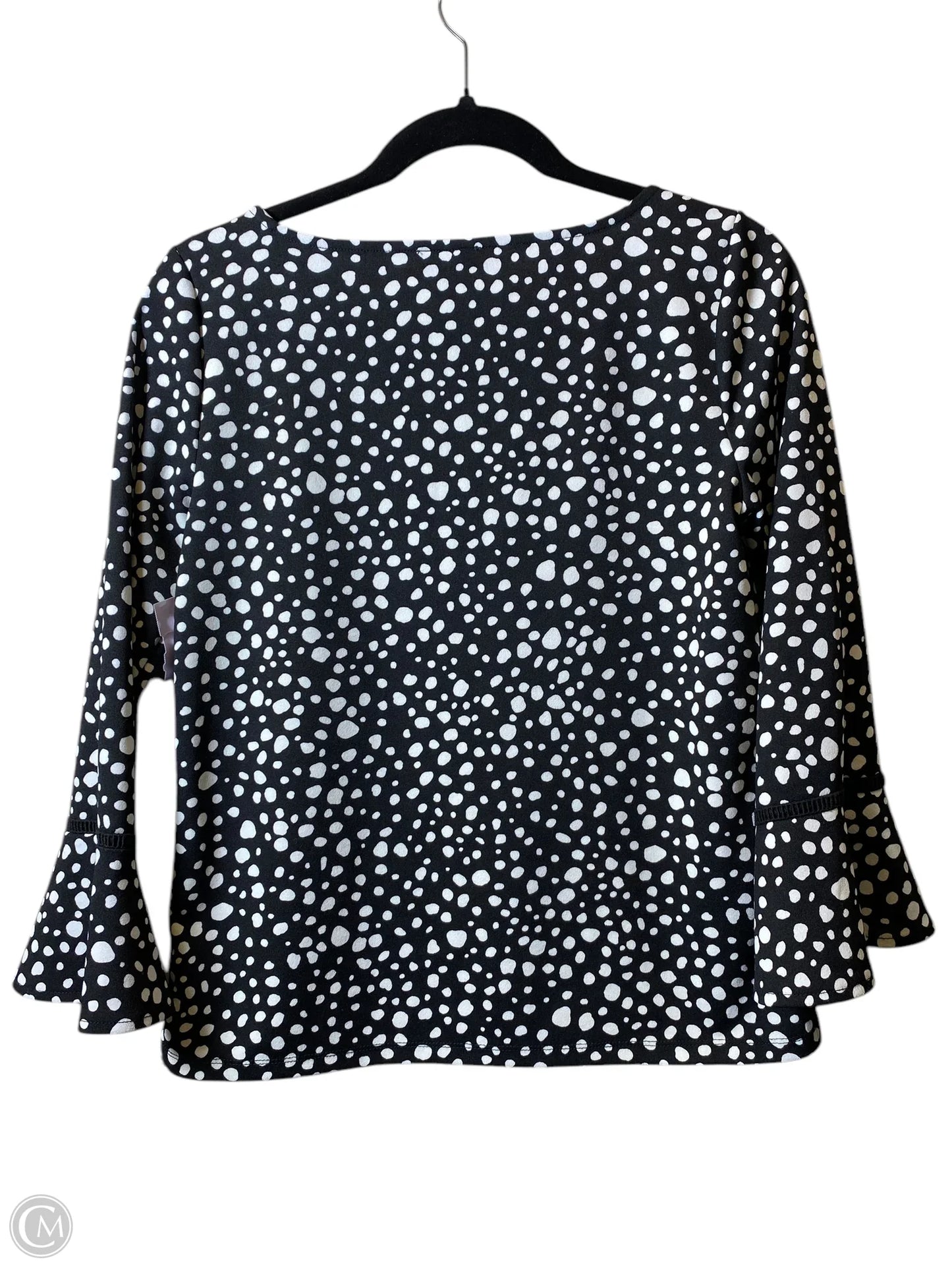 Top Long Sleeve By Ann Taylor In Black & White, Size: Xs