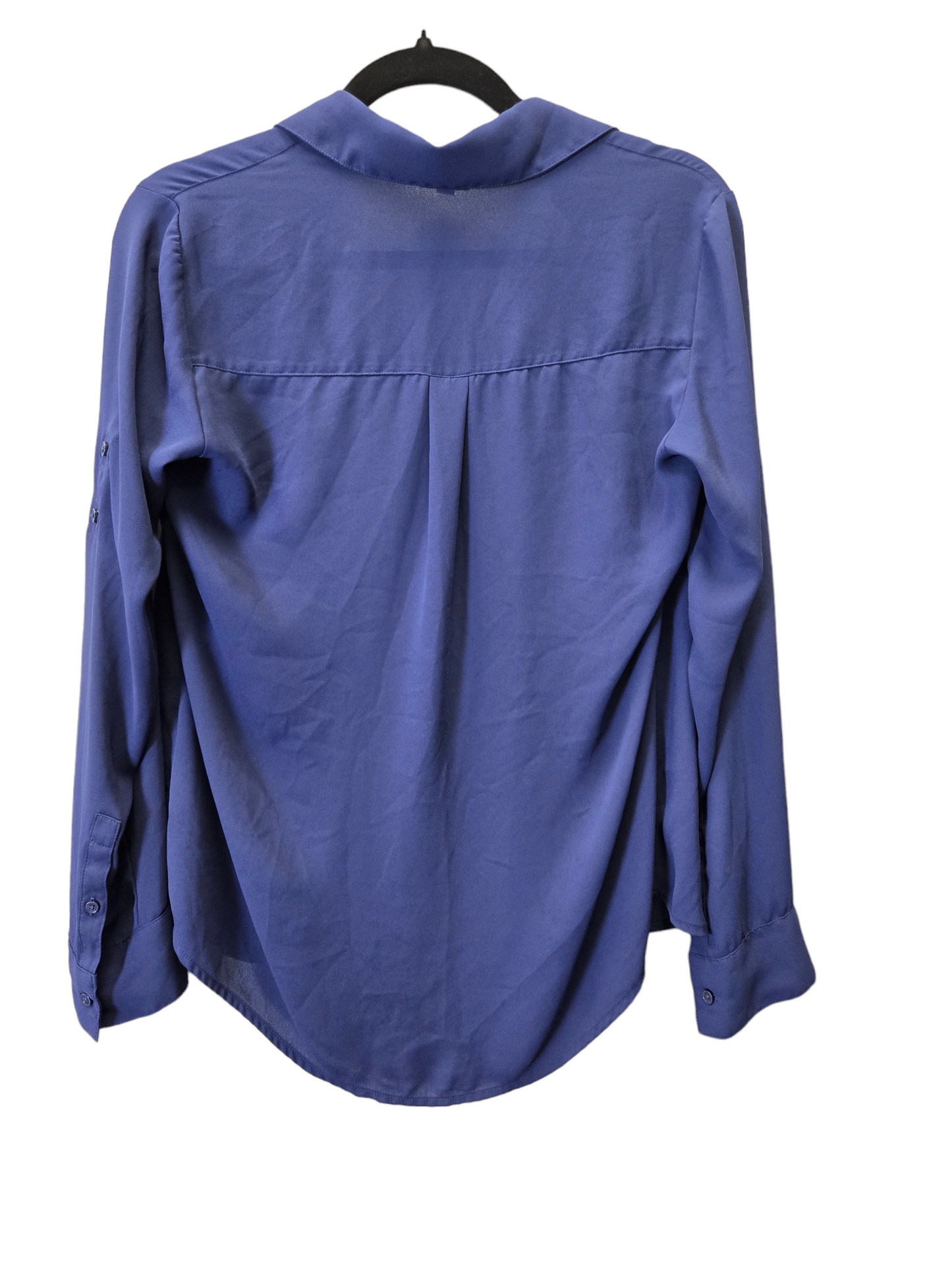 Navy Blouse Long Sleeve Express, Size S