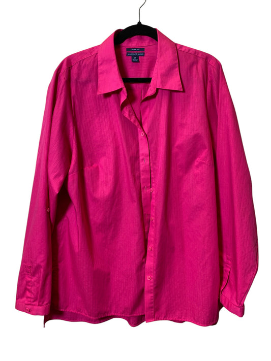 Blouse Long Sleeve By West Bound In Pink, Size: 2x