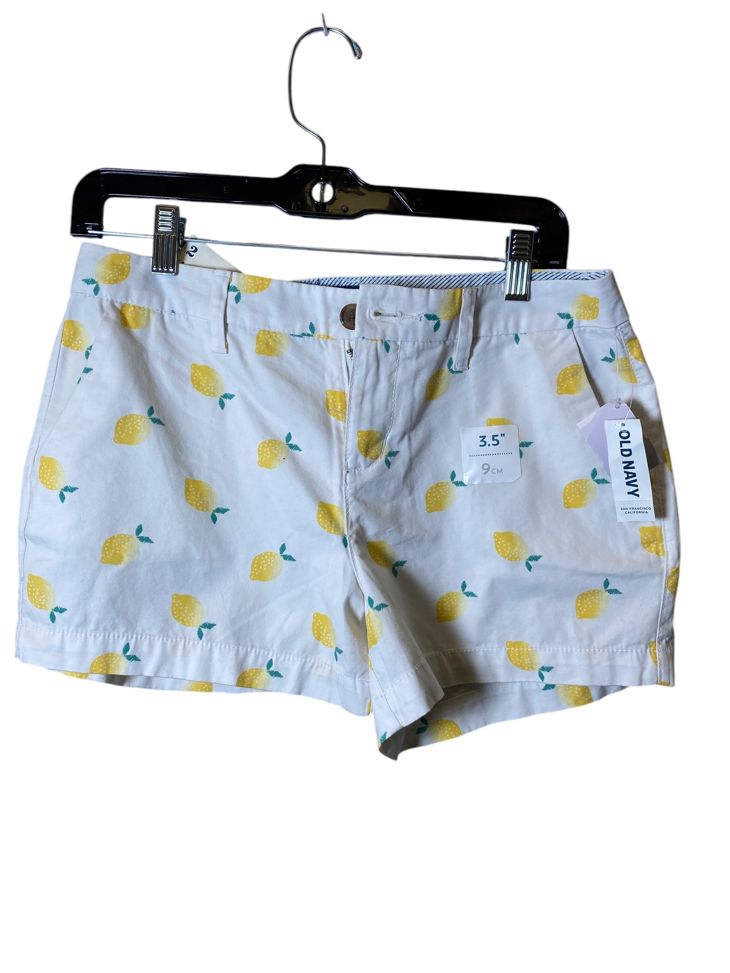 Shorts By Old Navy In White & Yellow, Size: 2