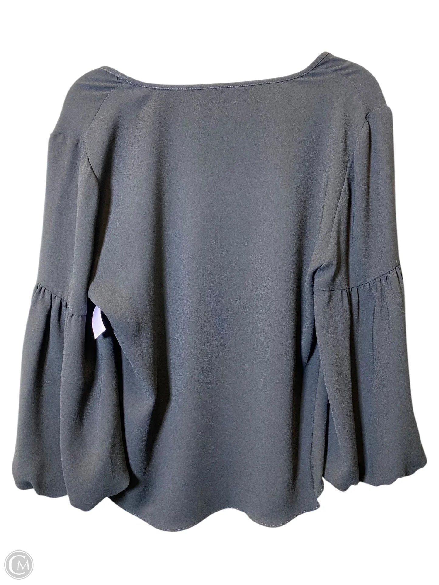 Top 3/4 Sleeve Designer By Trina Turk In Black, Size: L