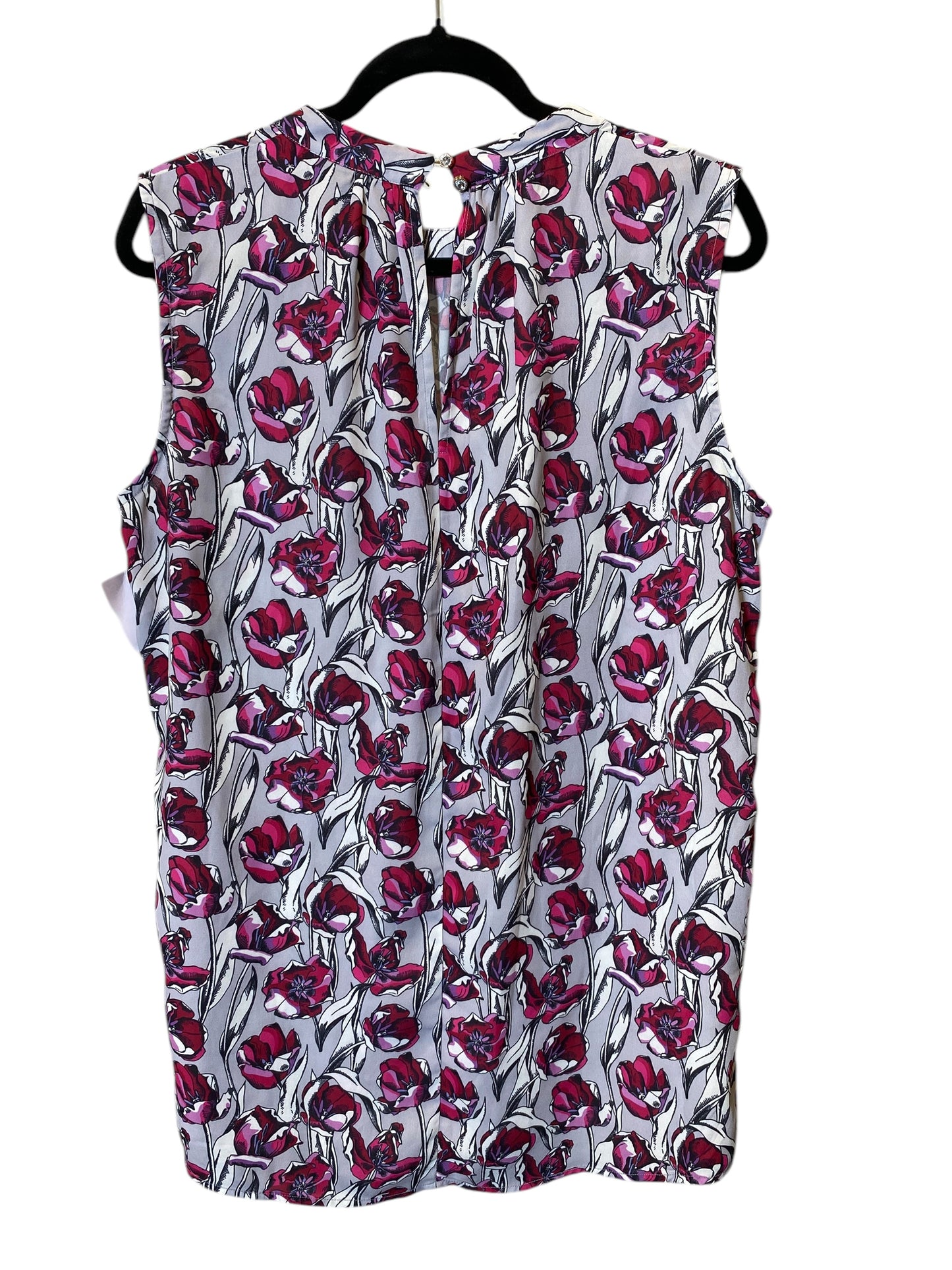 Top Sleeveless By Hawthorn In Floral Print, Size: L