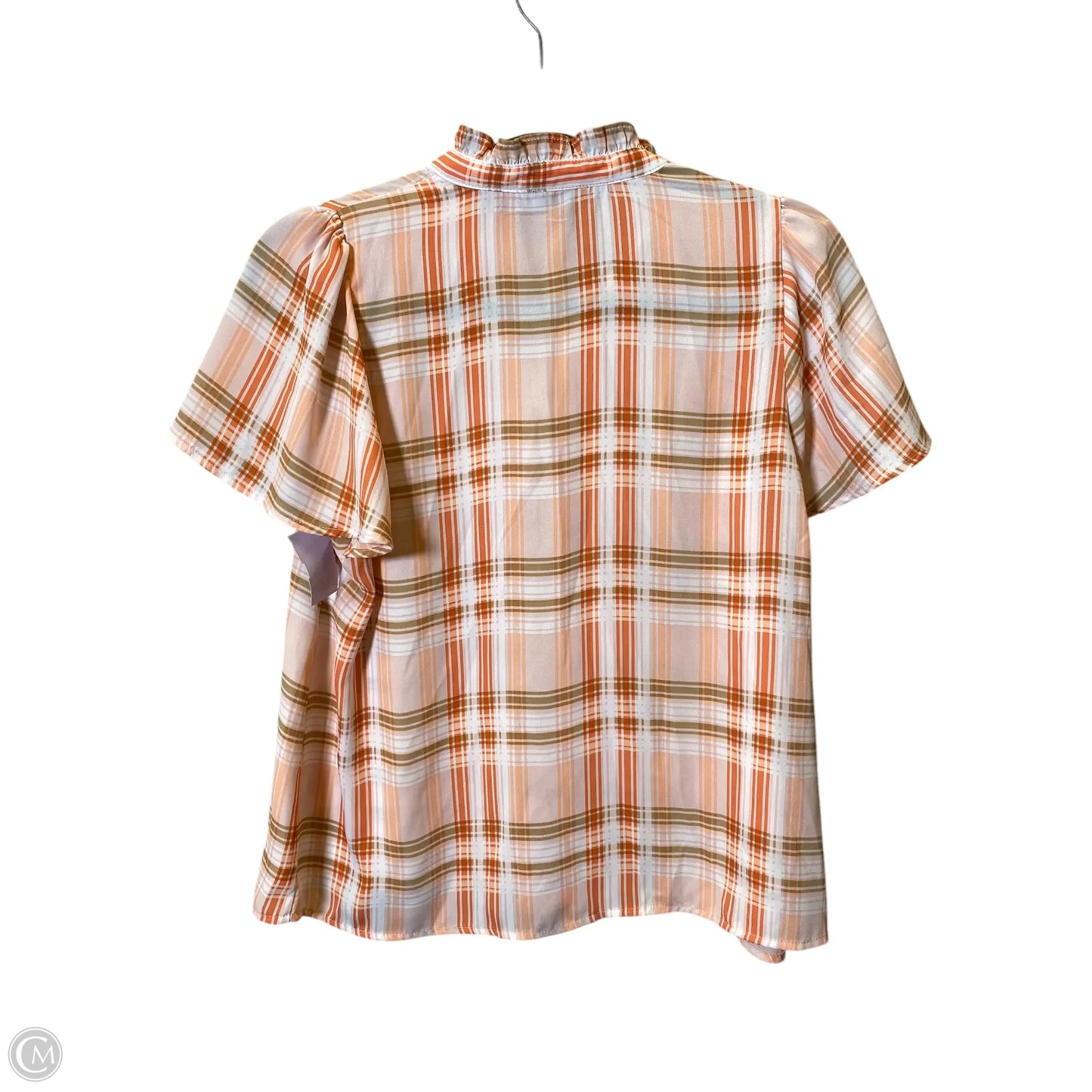 Top Short Sleeve By Ann Taylor In Orange, Size: S