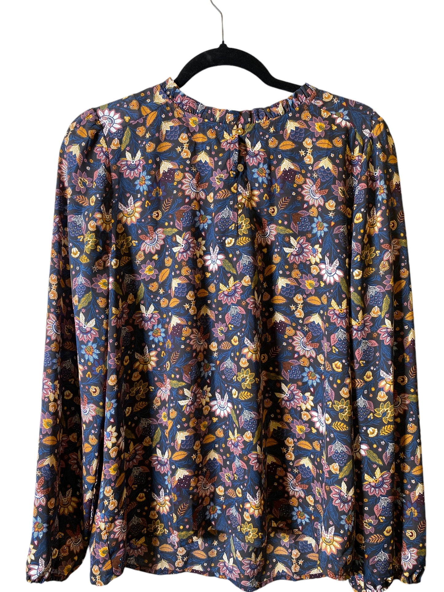 Top Long Sleeve By Loft In Floral Print, Size: L