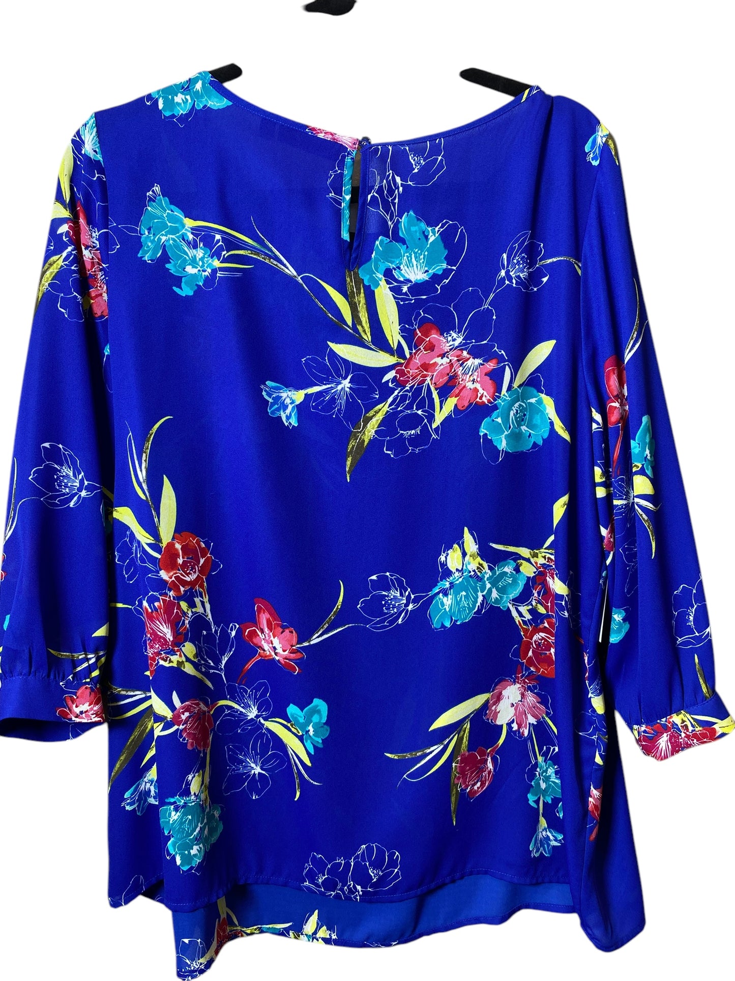 Top 3/4 Sleeve By Apt 9 In Floral Print, Size: Xl