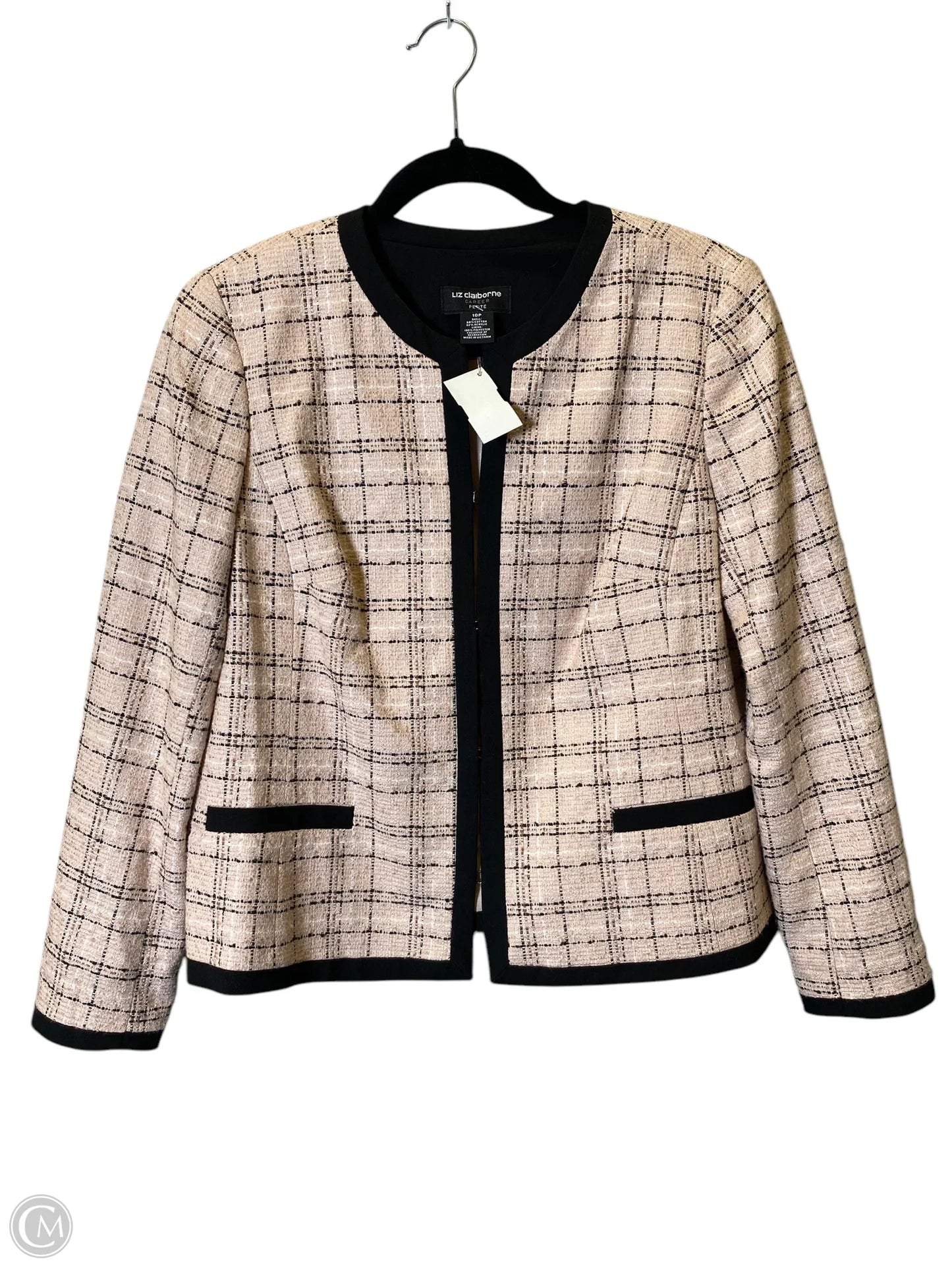 Blazer By Liz Claiborne In Plaid Pattern, Size: S