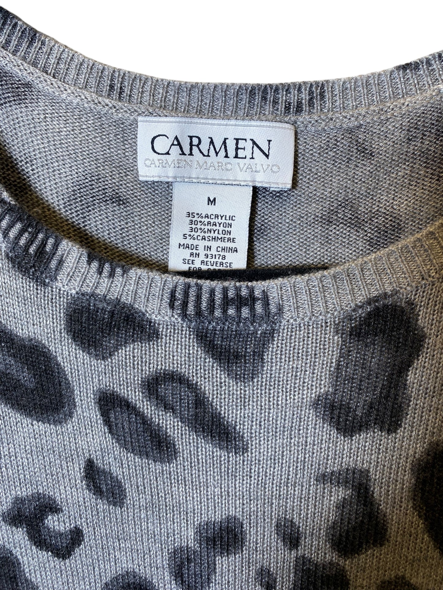 Dress Casual Midi By Carmen By Carmen Marc Valvo In Animal Print, Size: M