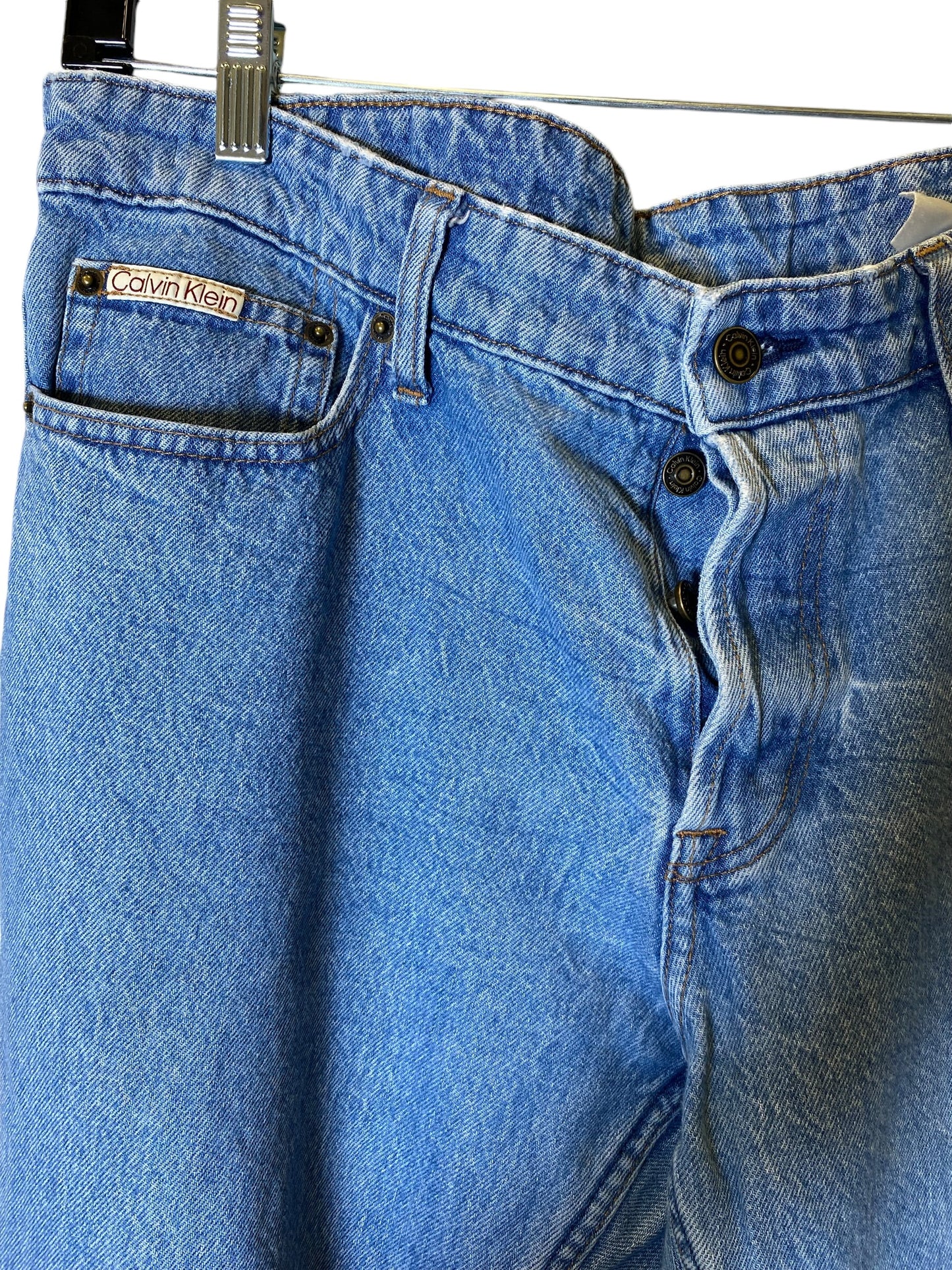 Jeans Straight By Calvin Klein In Blue Denim, Size: 18