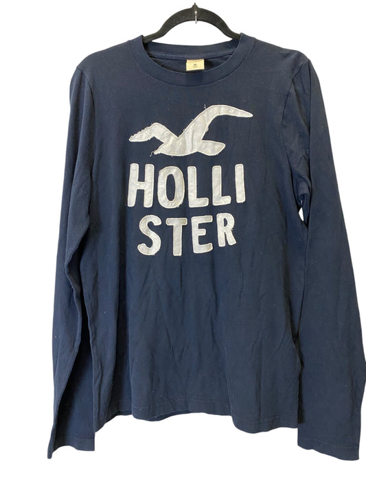 Top Long Sleeve By Hollister In Navy, Size: M