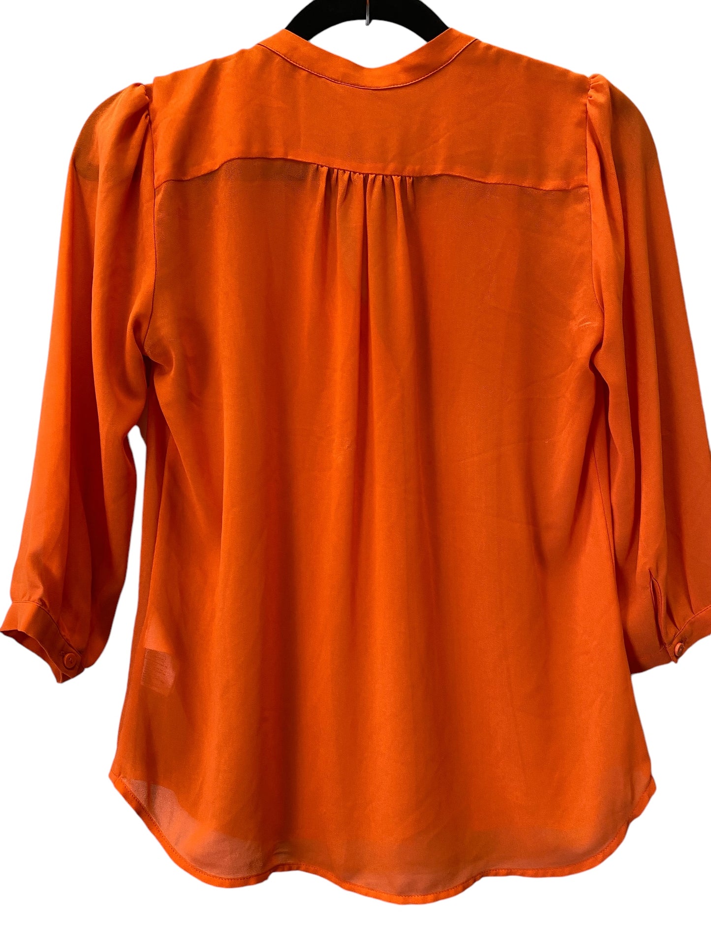 Top Long Sleeve By H&m In Orange, Size: S