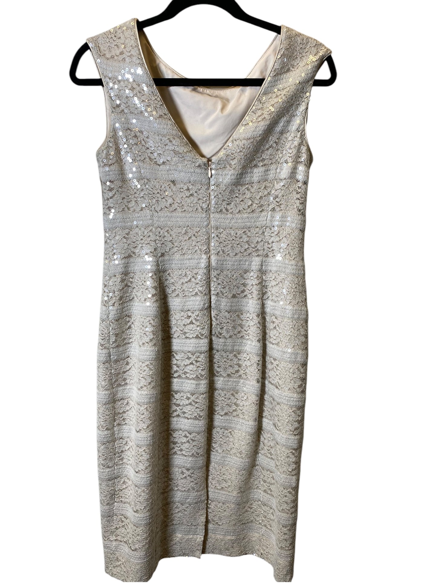 Dress Party Midi By Vince Camuto In Beige, Size: S