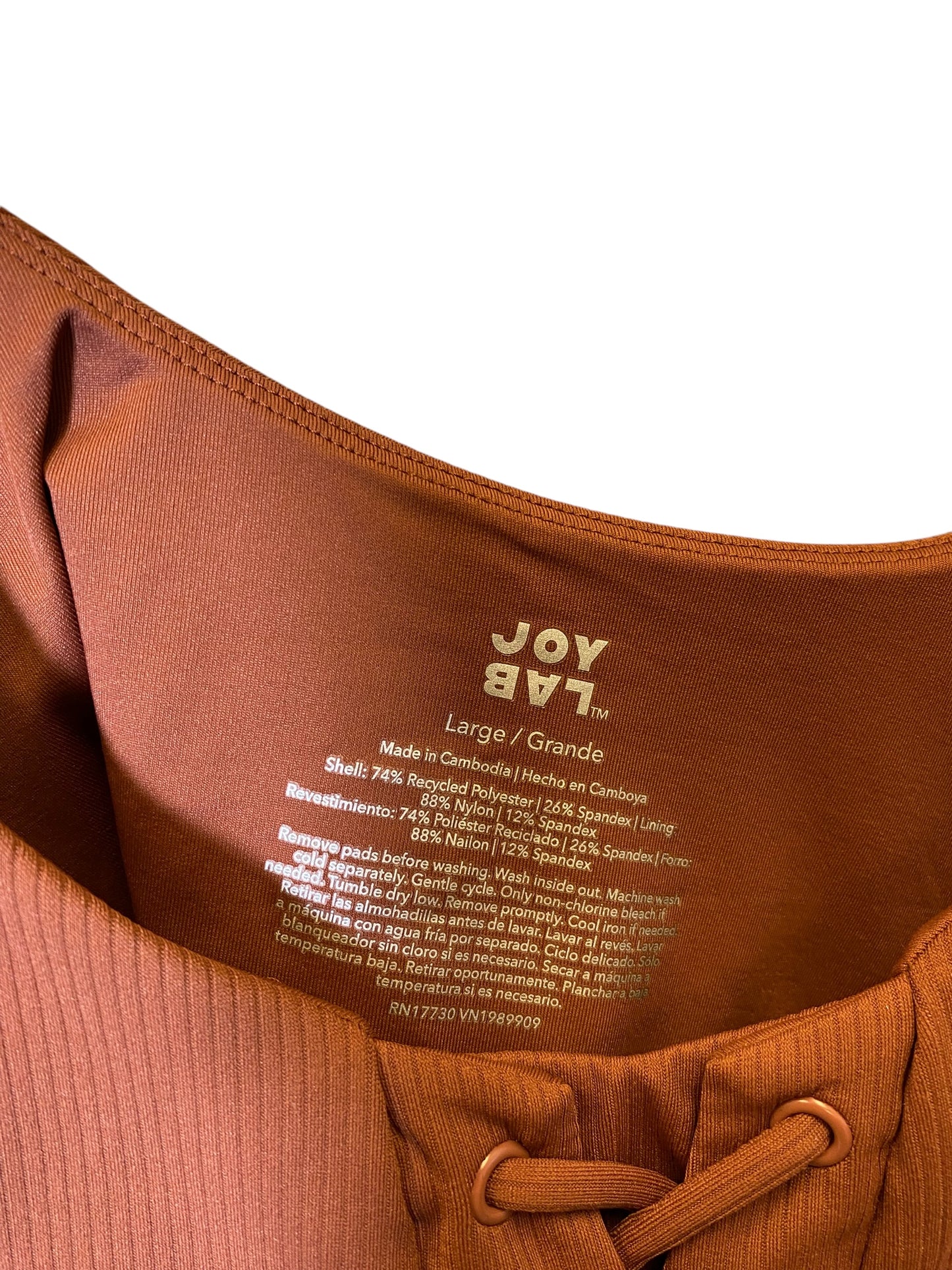 Athletic Bra By Joy Lab In Bronze, Size: L