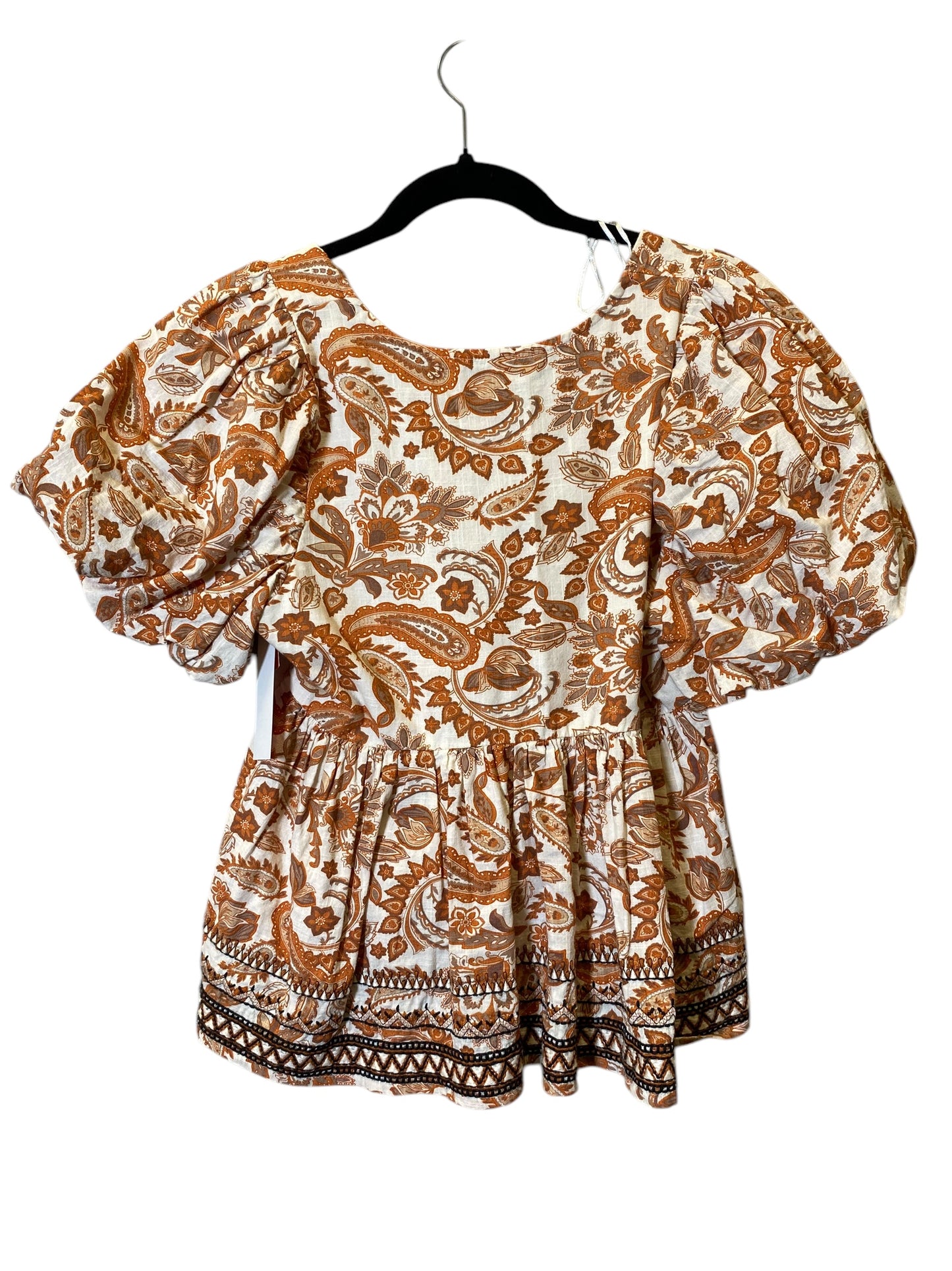 Top 3/4 Sleeve By Anthropologie In Paisley Print, Size: S