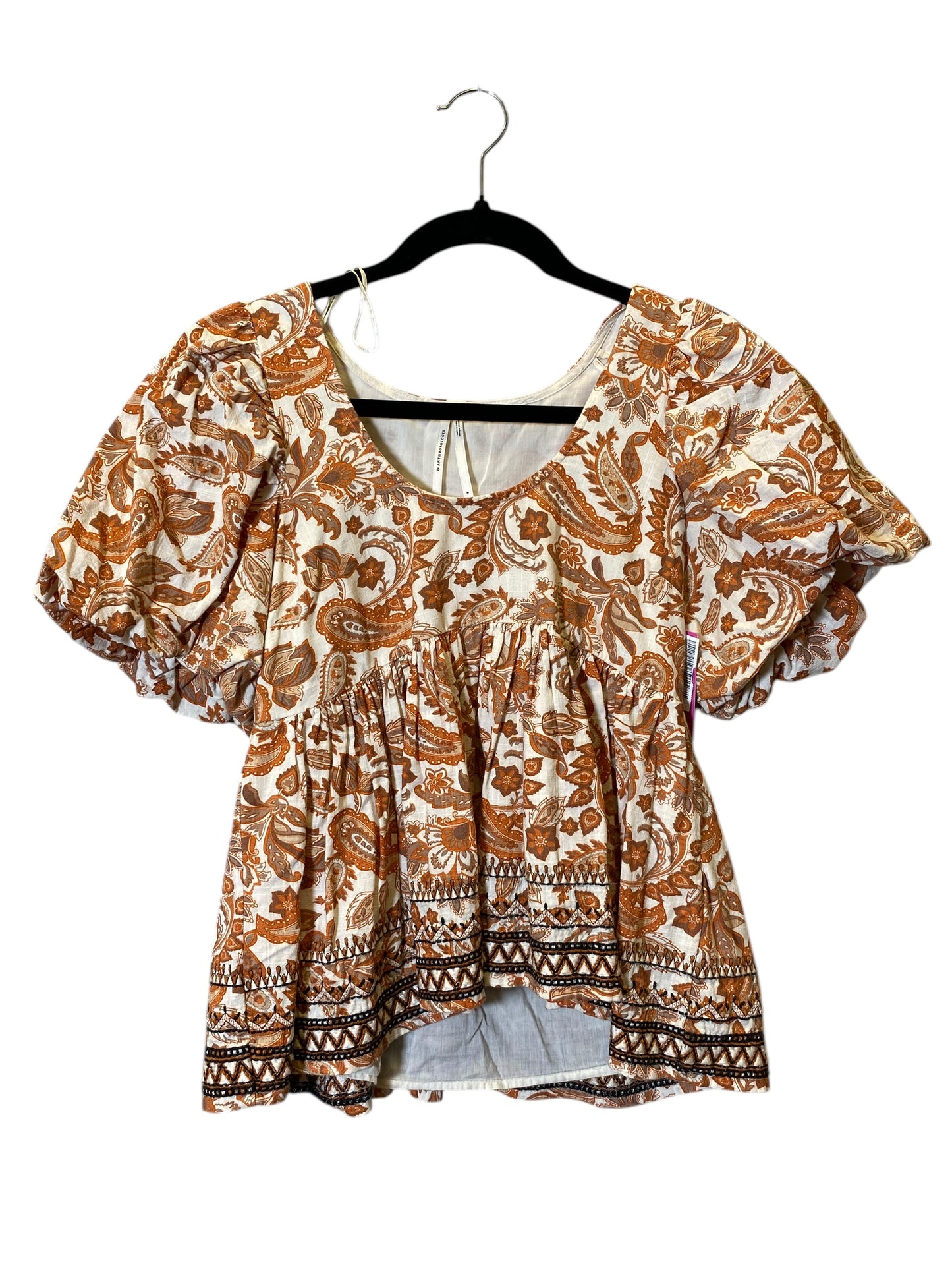 Top 3/4 Sleeve By Anthropologie In Paisley Print, Size: S