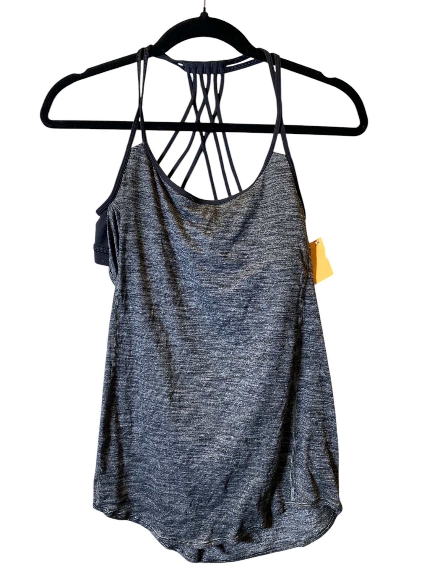 Athletic Tank Top By Lululemon In Black & Grey, Size: M