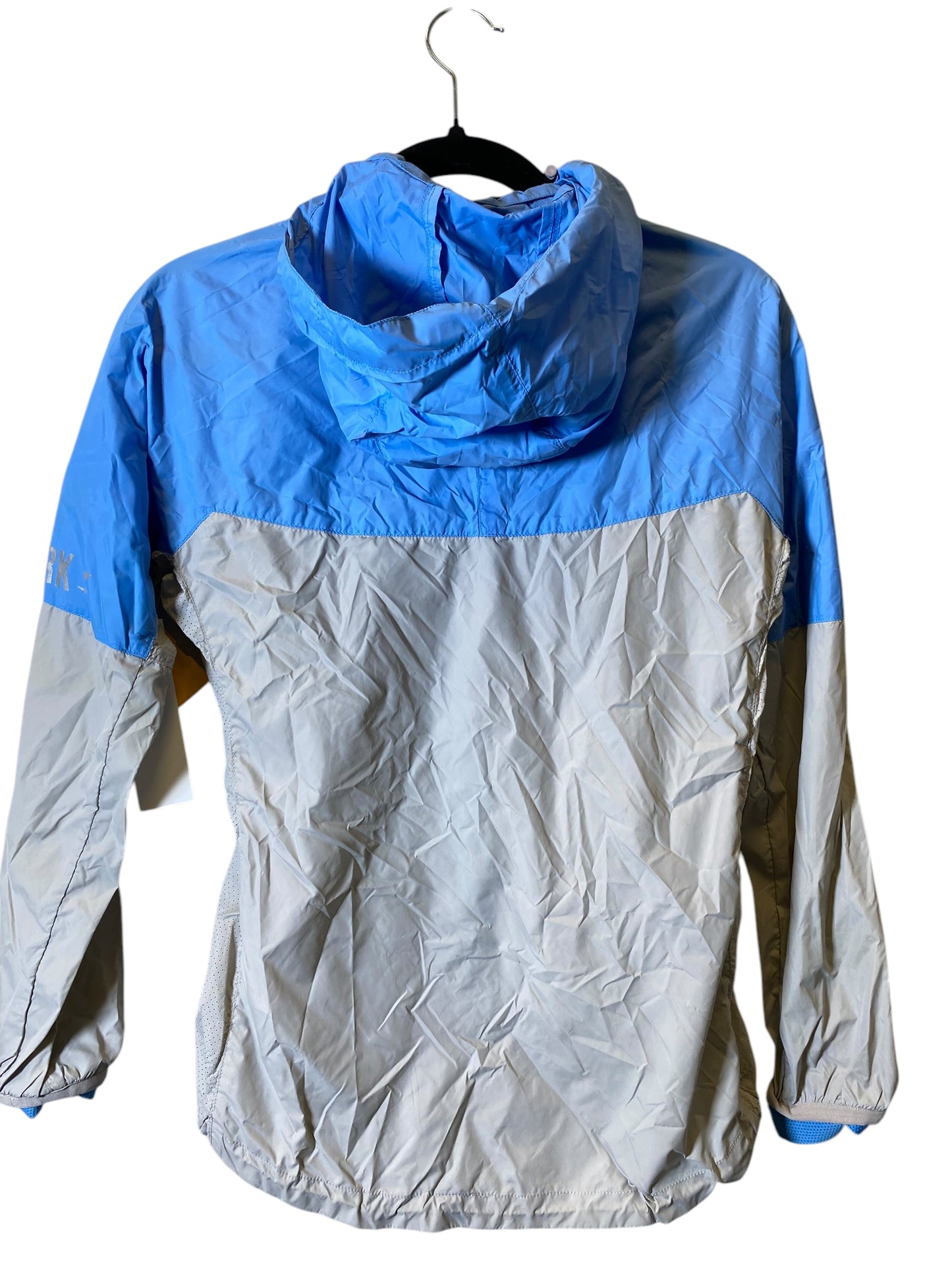 Jacket Windbreaker By Gym Shark In Blue & Grey, Size: S