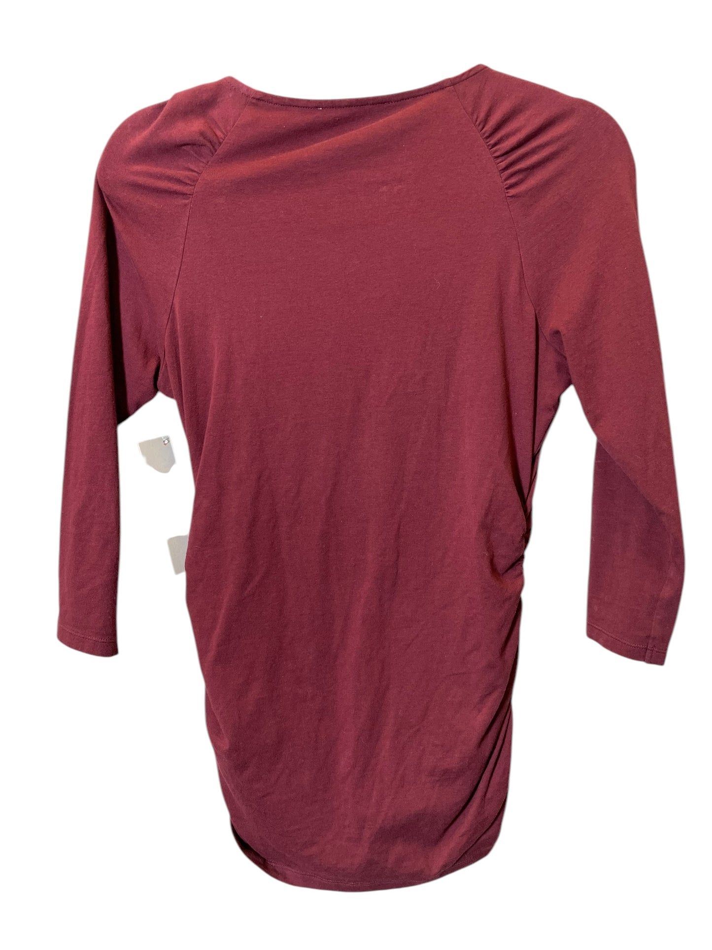 Top Long Sleeve By Michael By Michael Kors In Maroon, Size: S