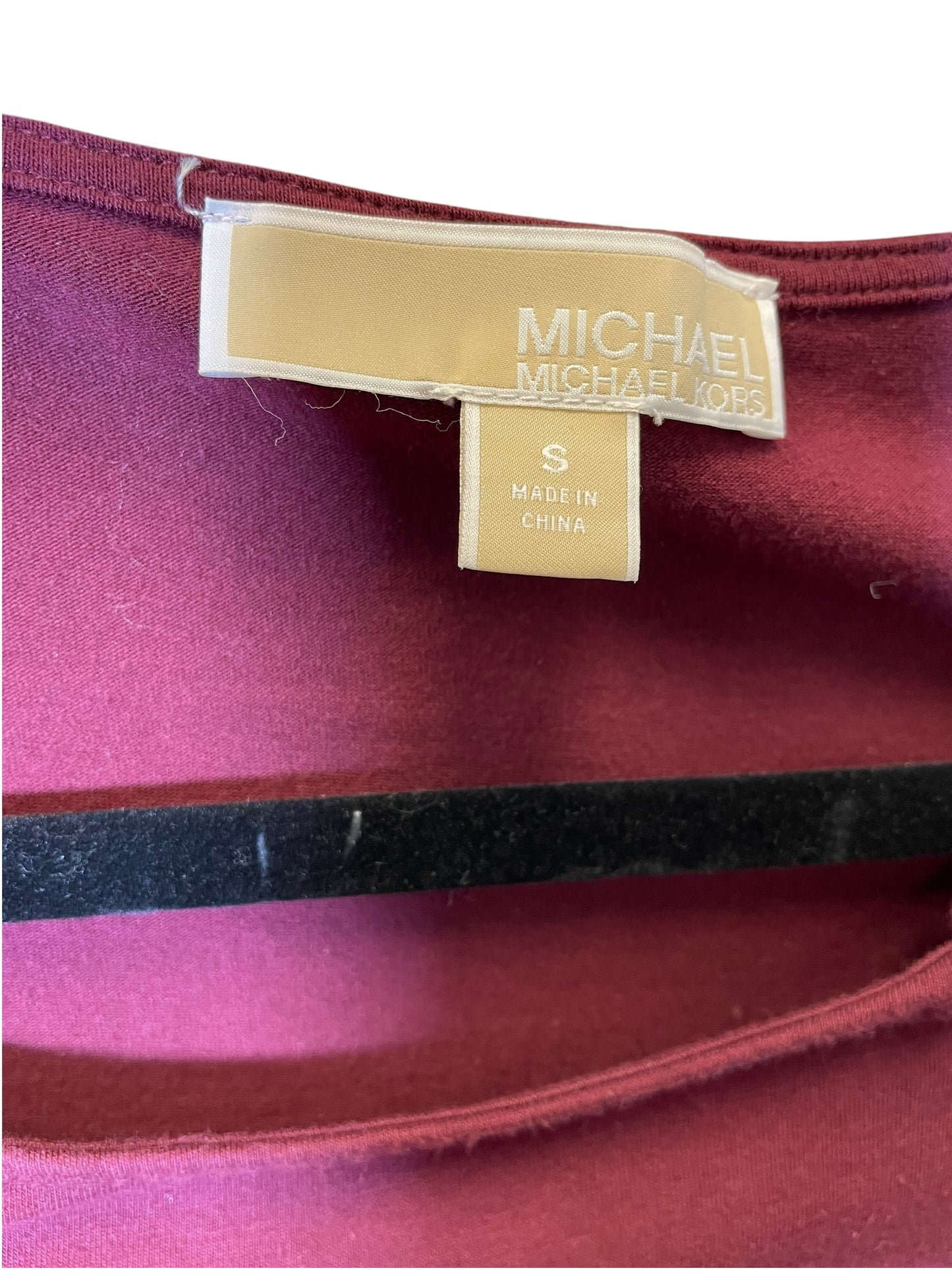 Top Long Sleeve By Michael By Michael Kors In Maroon, Size: S