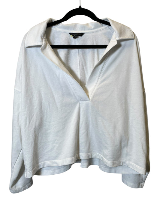 Sweatshirt Collar By Banana Republic In White, Size: Xl