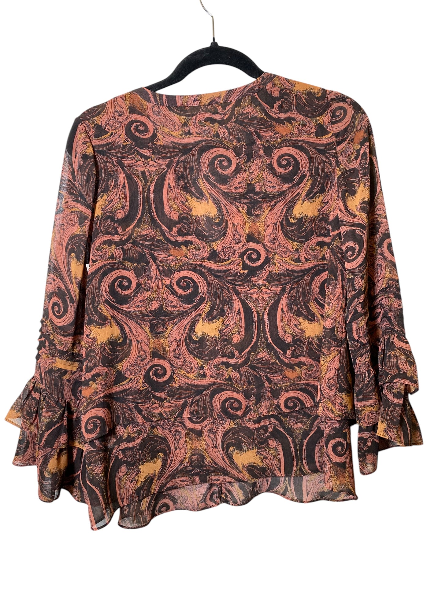 Top 3/4 Sleeve By Hinge In Paisley Print, Size: Xs