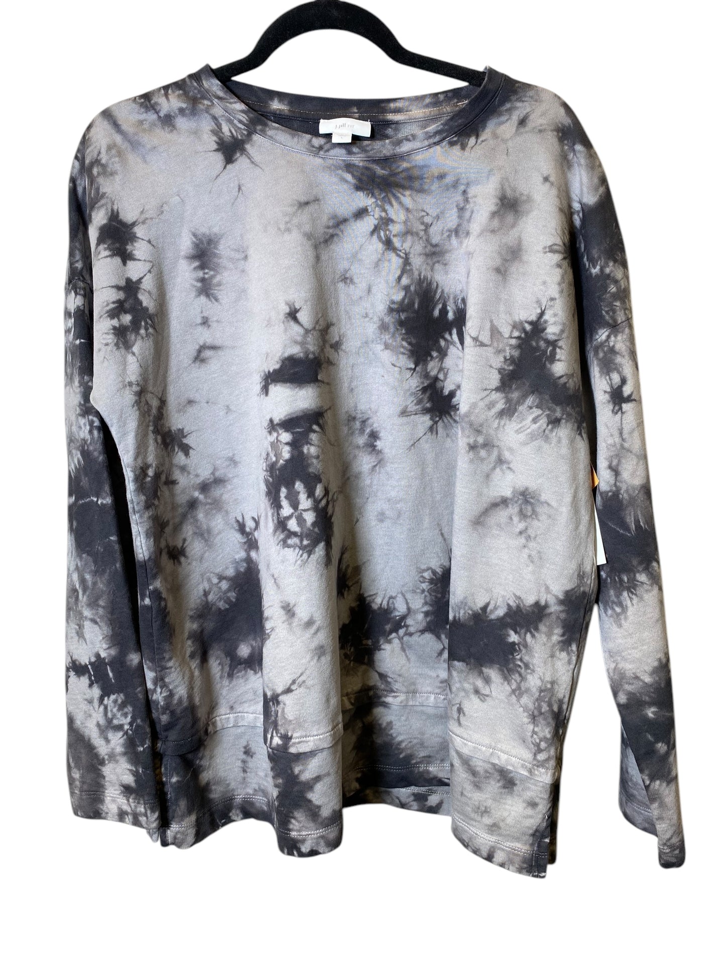 Athletic Sweatshirt Crewneck By J. Jill In Tie Dye Print, Size: L