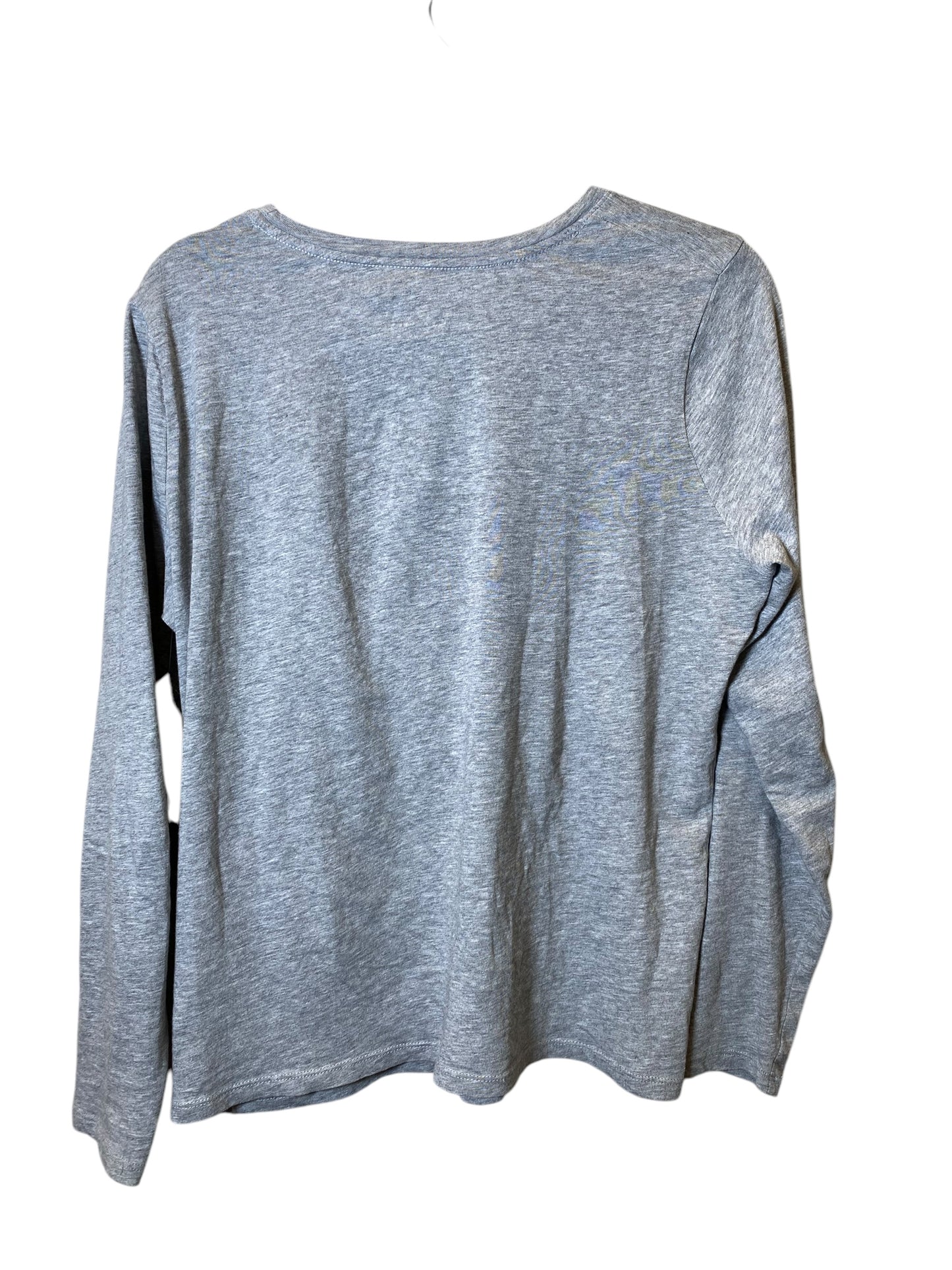 Top Long Sleeve By Time And Tru In Grey, Size: L