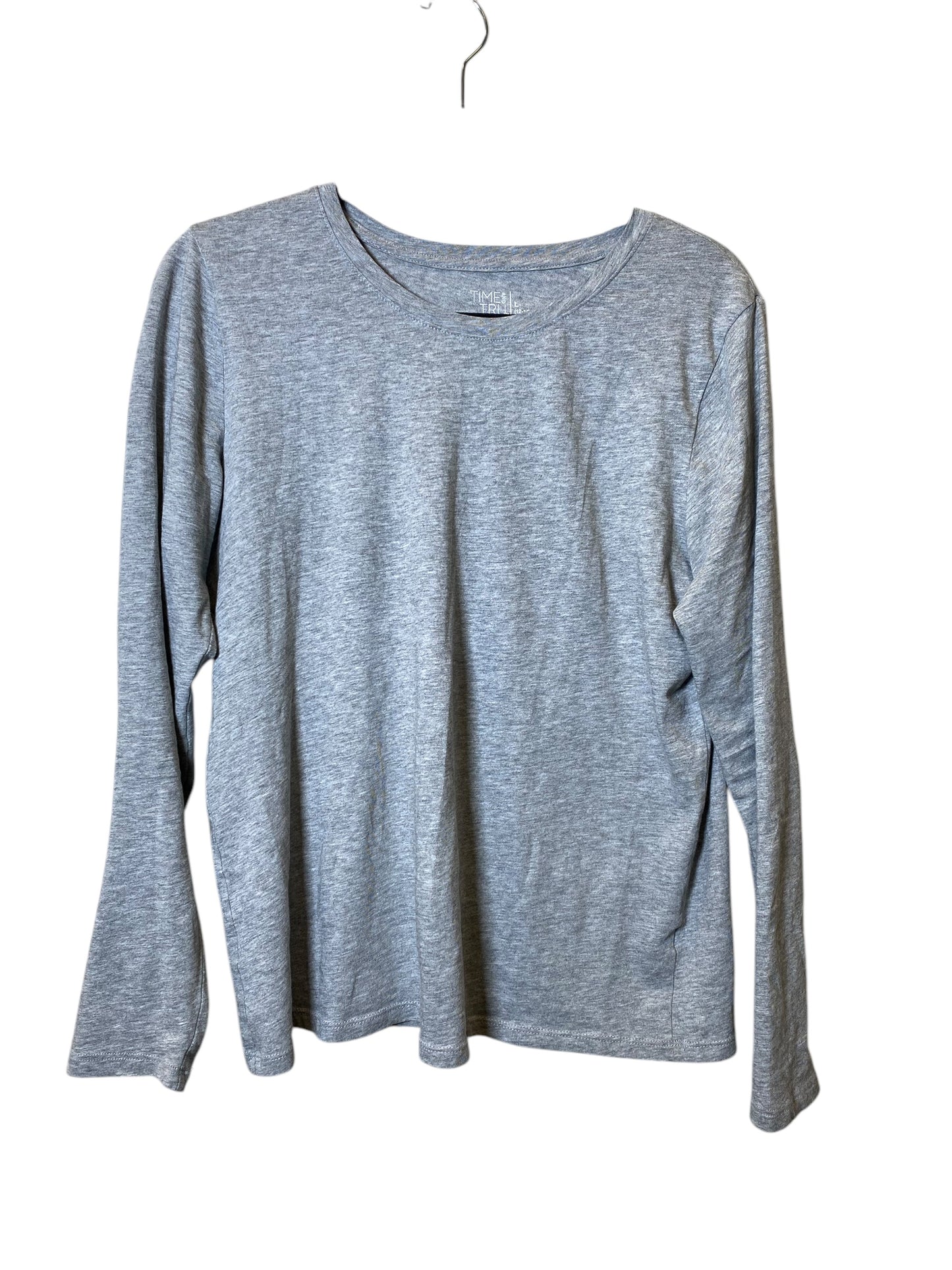 Top Long Sleeve By Time And Tru In Grey, Size: L