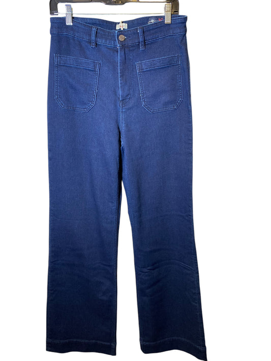 Pants Wide Leg By Faherty In Blue Denim, Size: 10