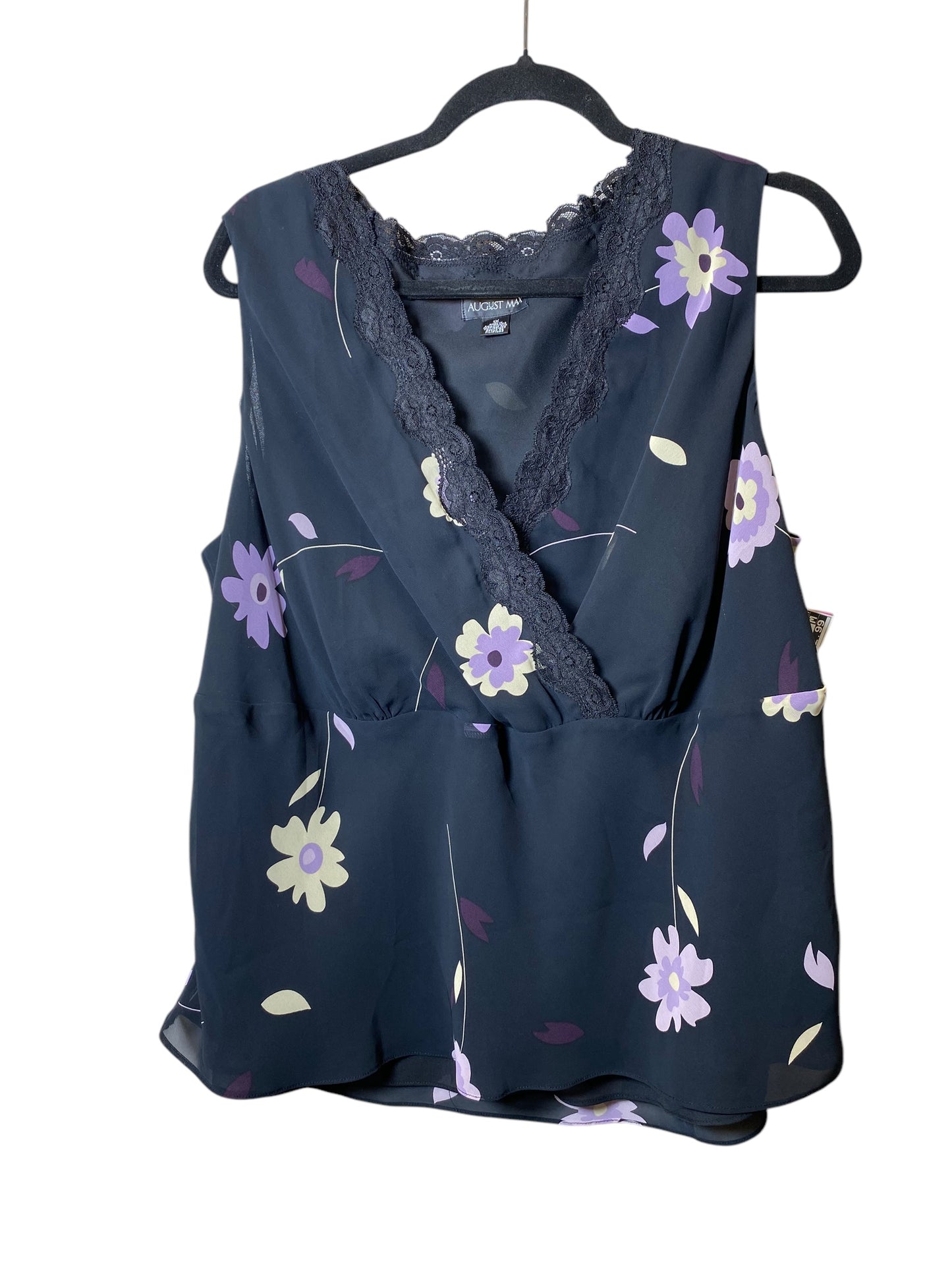 Top Sleeveless By August Max Woman In Floral Print, Size: 1x