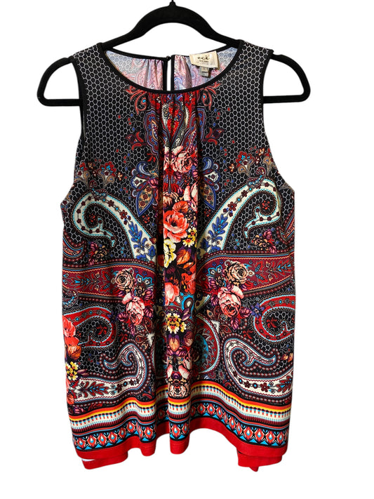 Top Sleeveless By Eci In Multi-colored, Size: Large