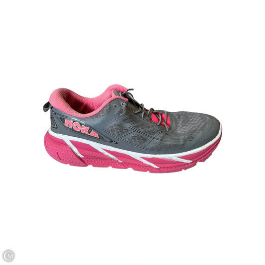 Shoes Athletic By Hoka In Grey & Pink, Size: 10.5