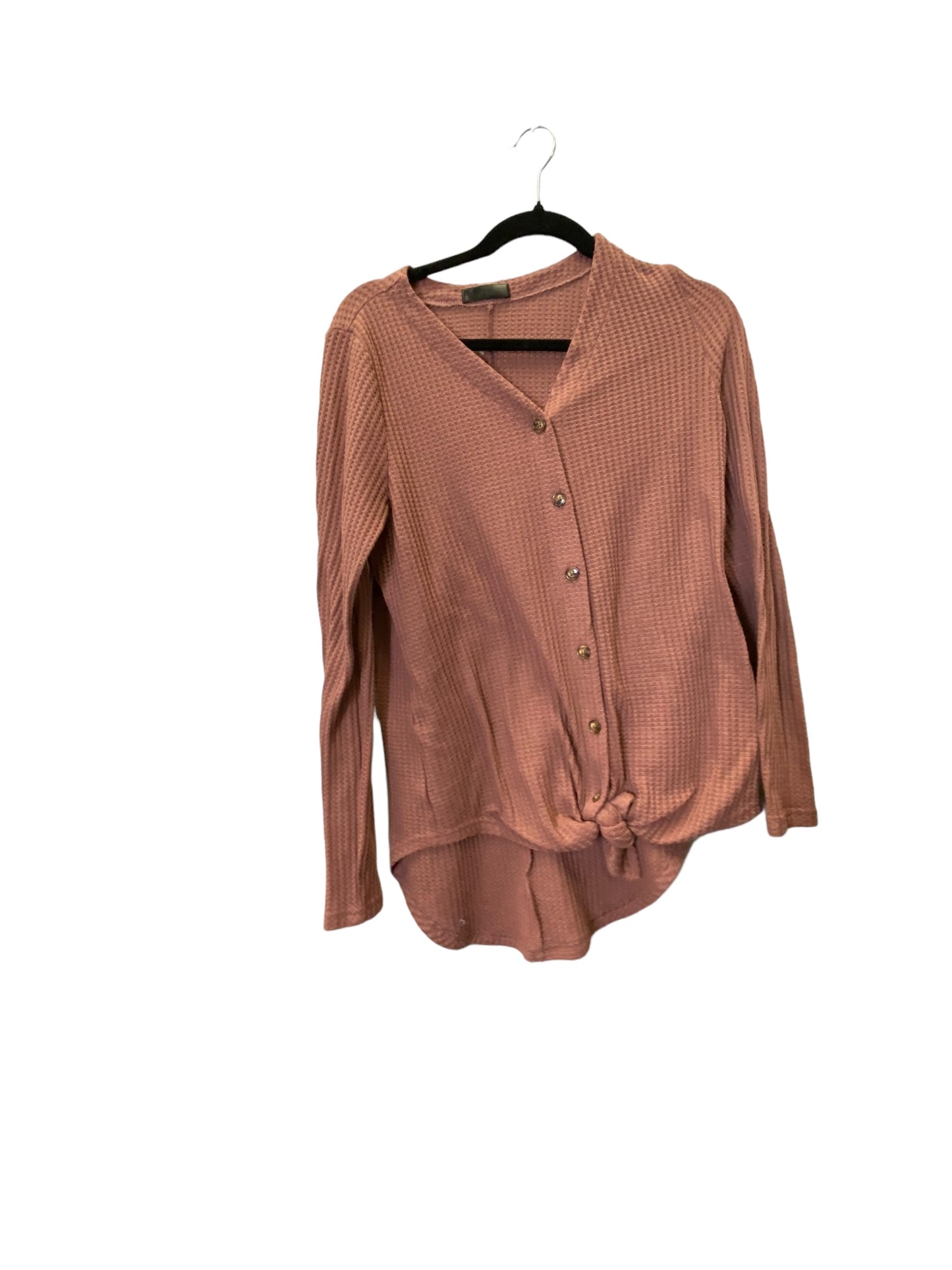 Top Long Sleeve By Cmc In Mauve, Size: M