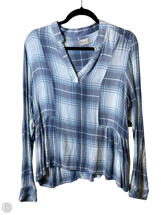 Top Long Sleeve By Altard State In Plaid Pattern, Size: M