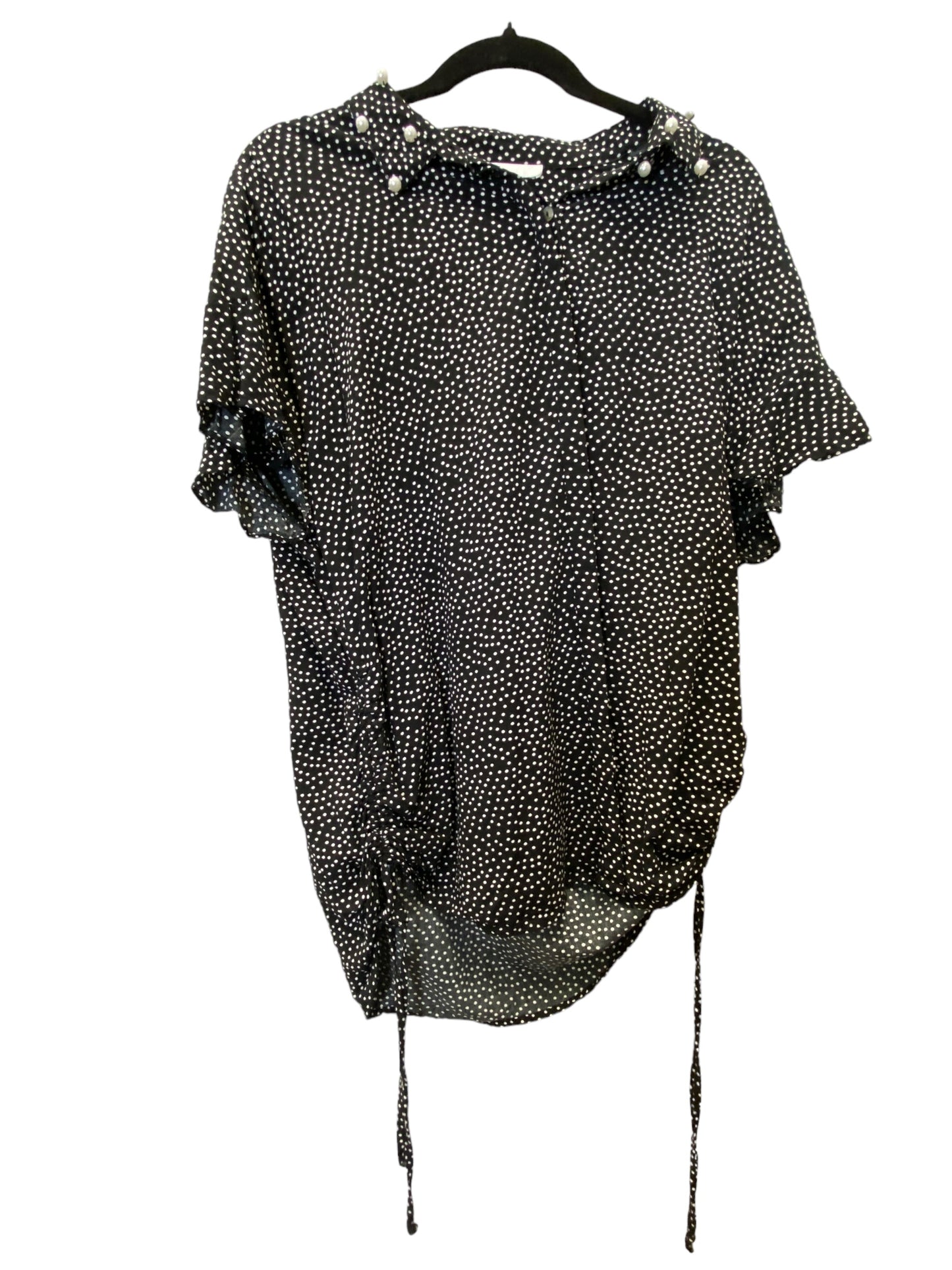 Top 3/4 Sleeve By Dr2 In Polkadot Pattern, Size: M