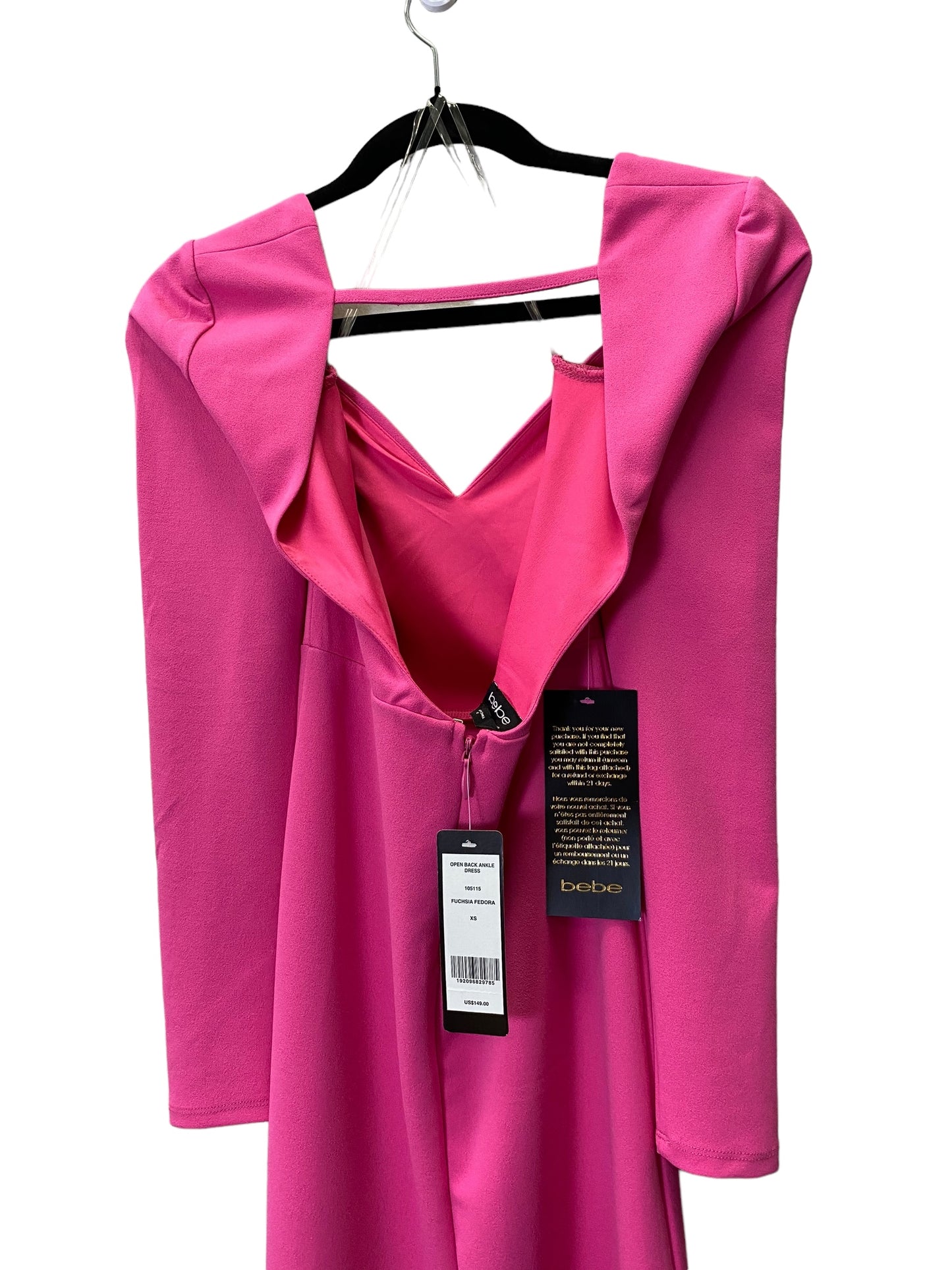 Dress Party Long By Bebe In Pink, Size: Xs