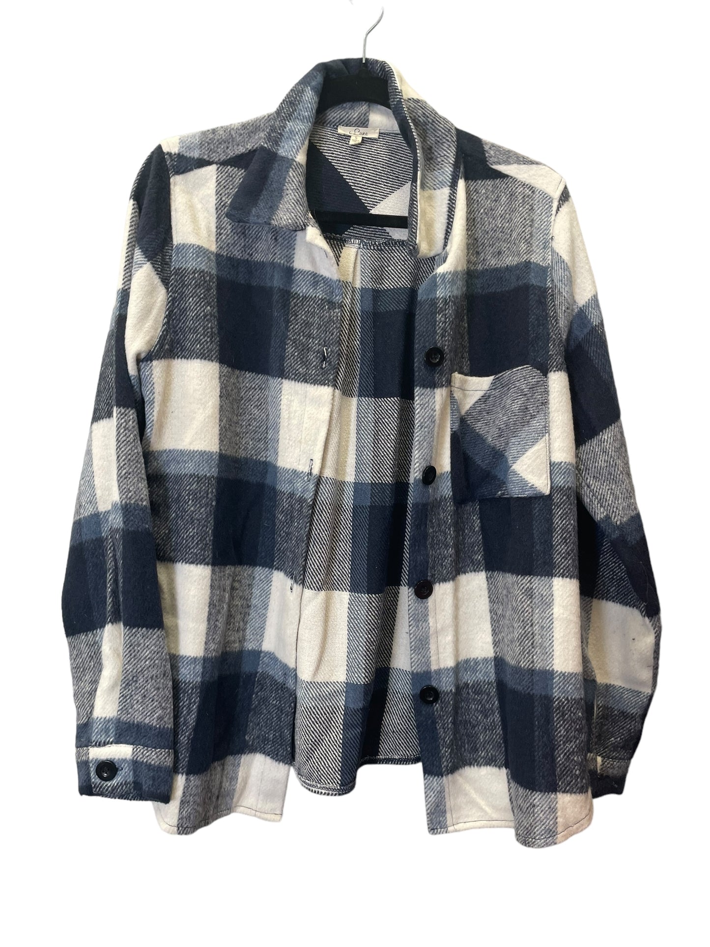 Jacket Shirt By Cmc In Plaid Pattern, Size: S