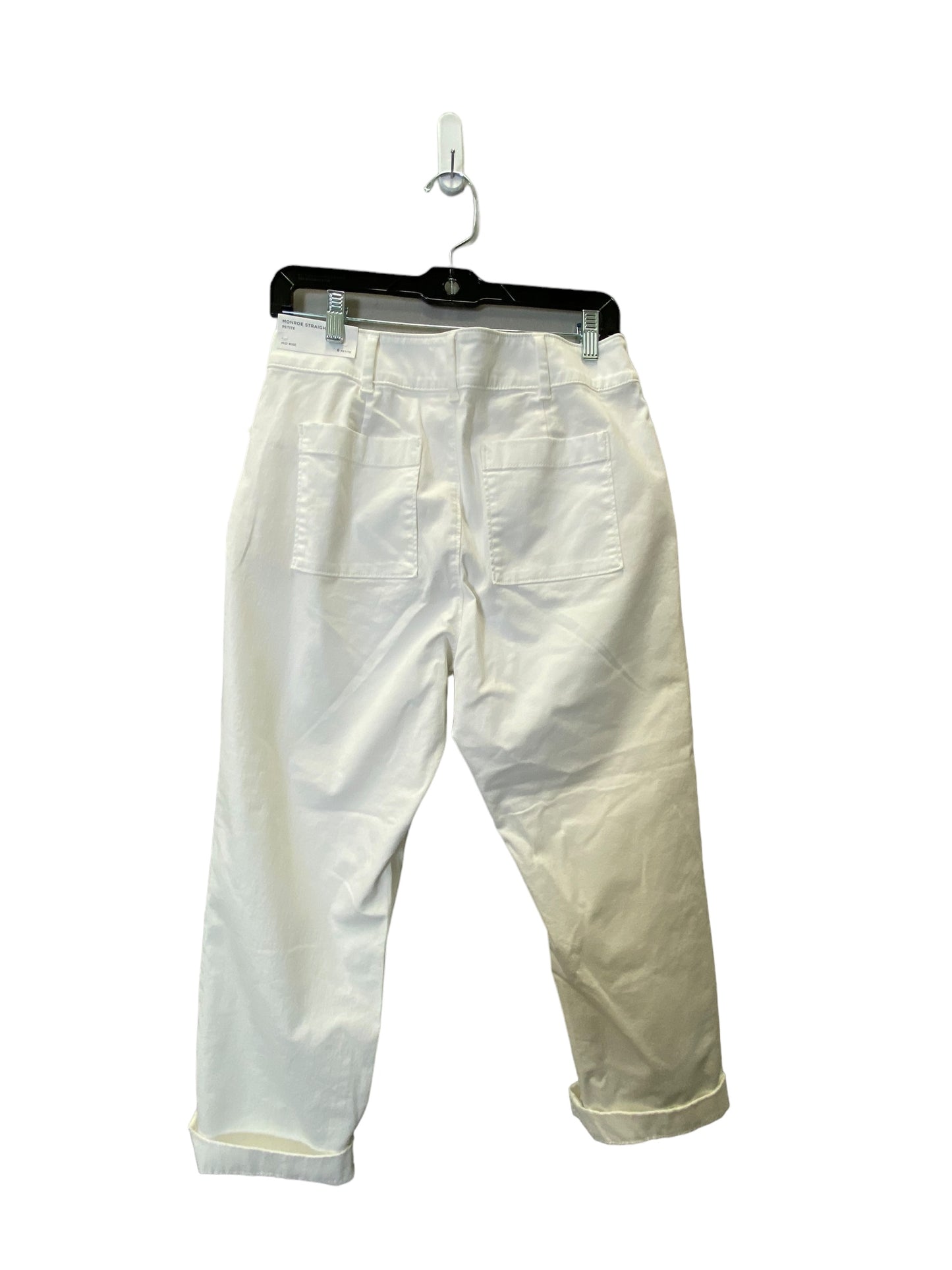 Pants Cropped By Loft In White, Size: 6petite