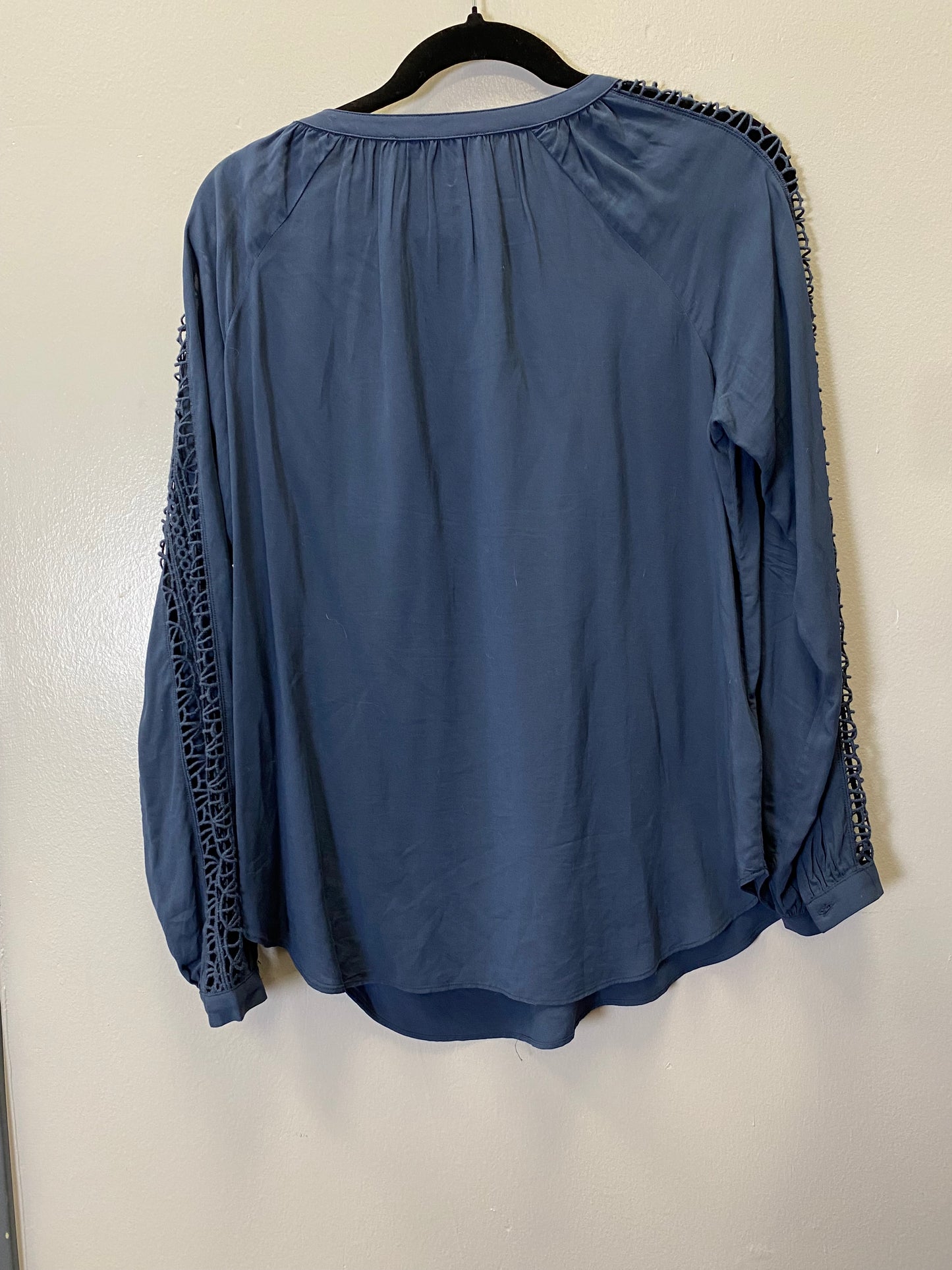 Blouse Long Sleeve By Loft In Blue, Size: S