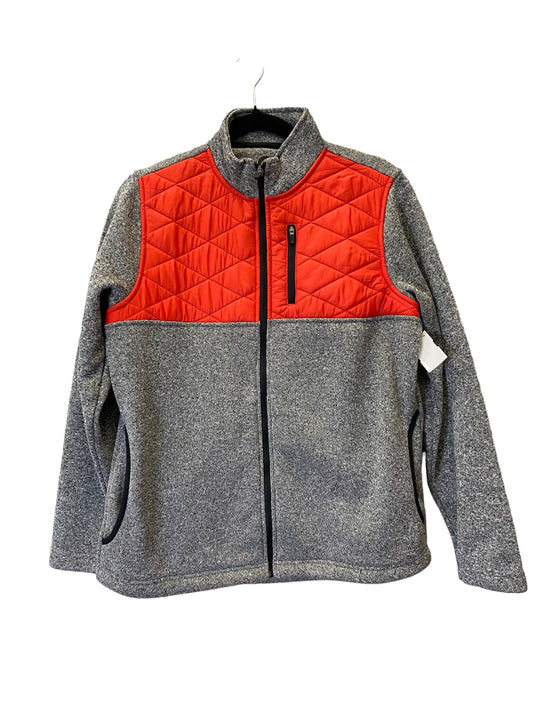 Athletic Jacket By Cmc In Grey & Red, Size: Xxl